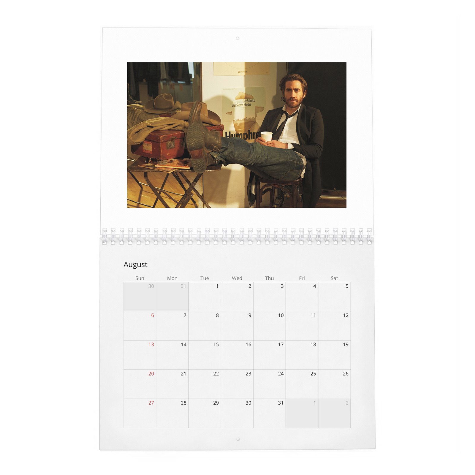 08 Jake Gyllenhaal - Man Of The World 2027 Wall Calendar