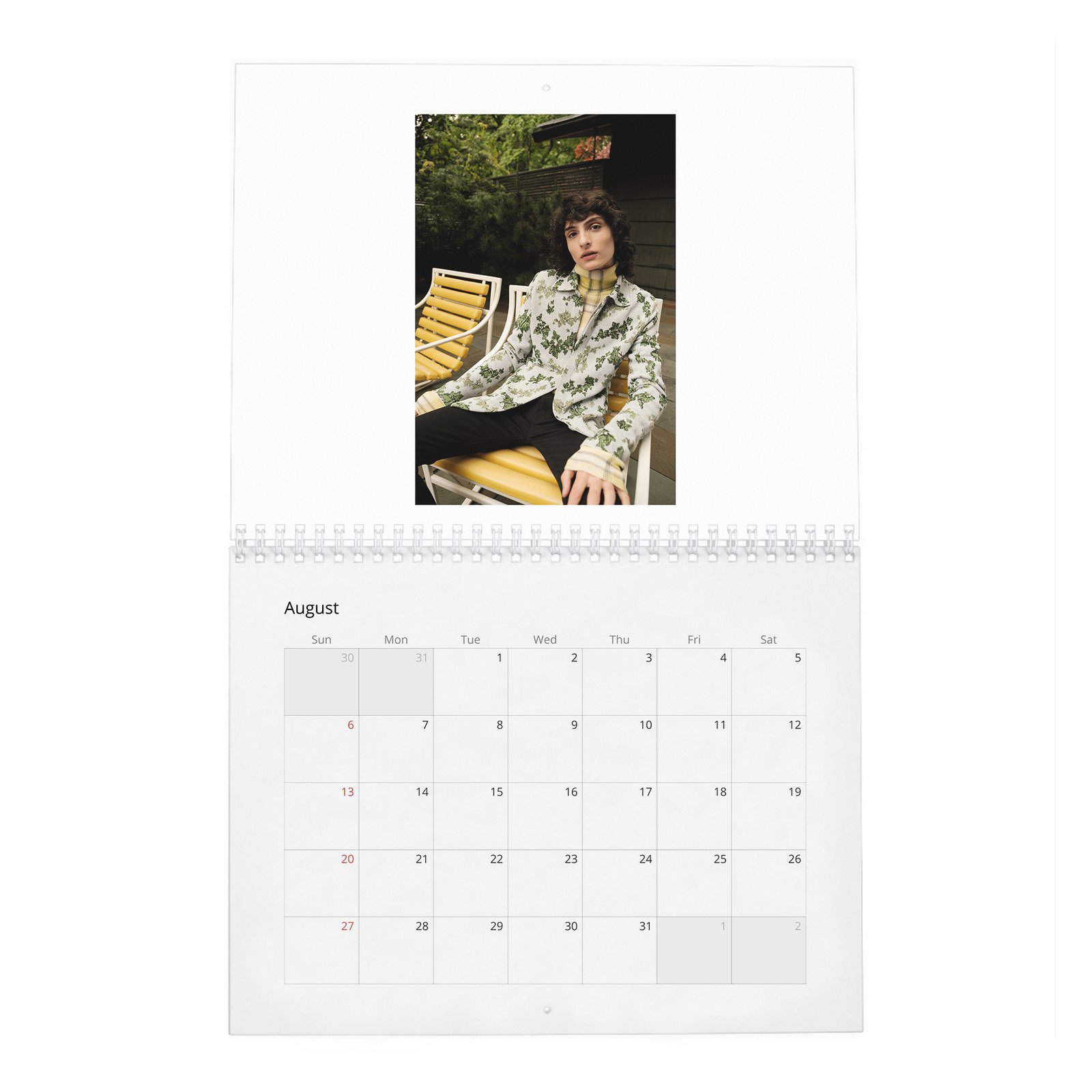 08 Finn Wolfhard - Stranger Teen 2027 Wall Calendar