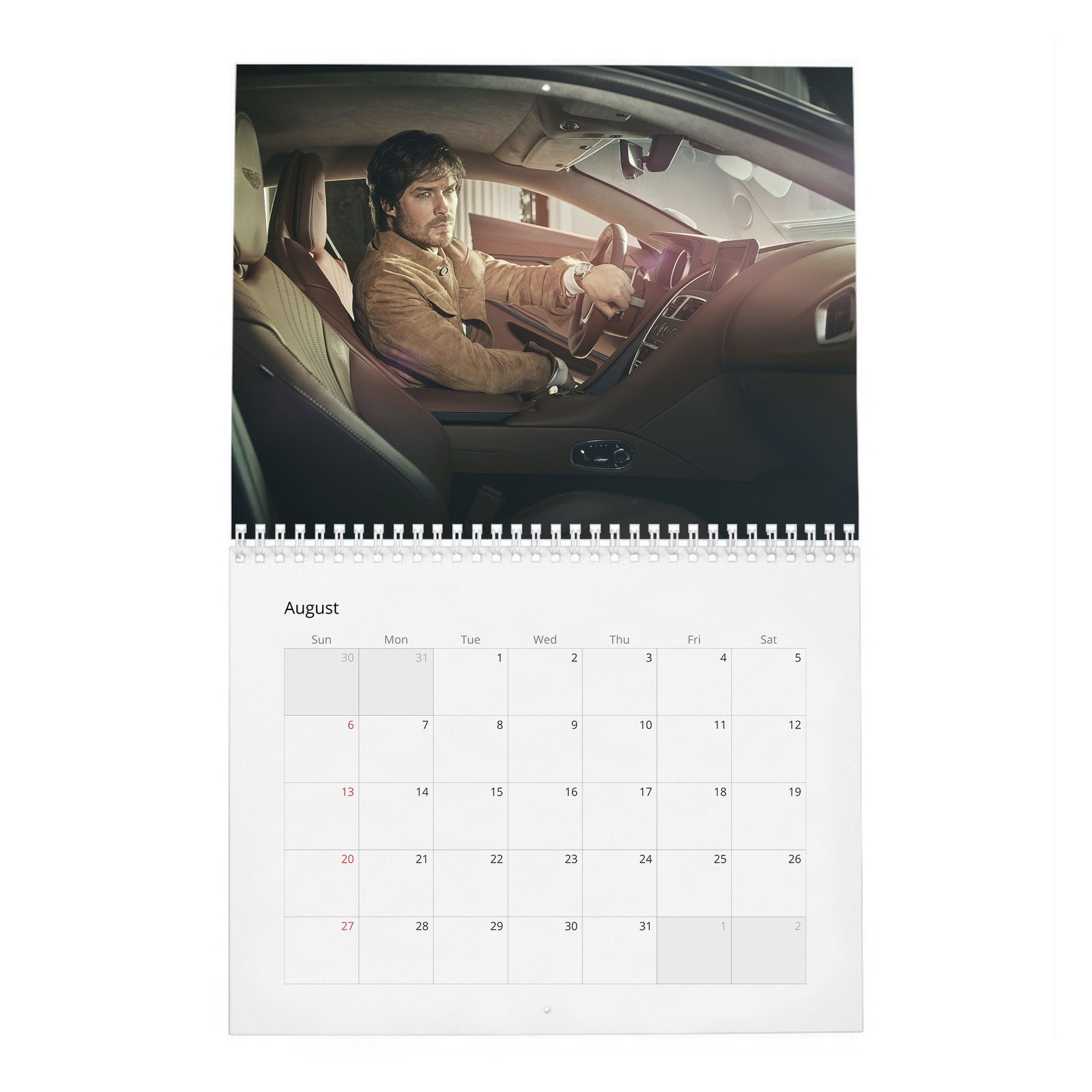 08 Ian Somerhalder - Nobleman 2027 Wall Calendar