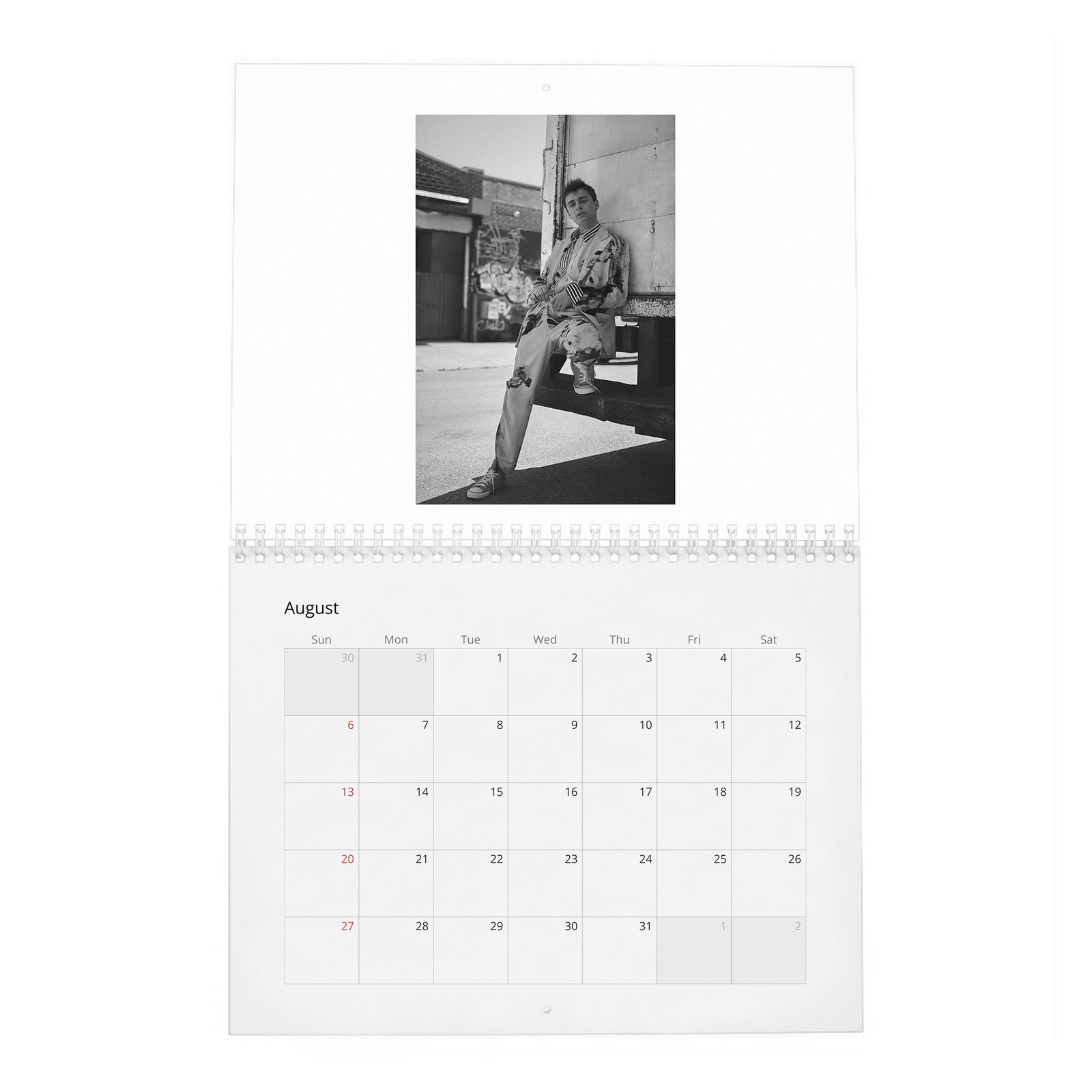 08 Noah Schnapp - Flaunt 2027 Wall Calendar