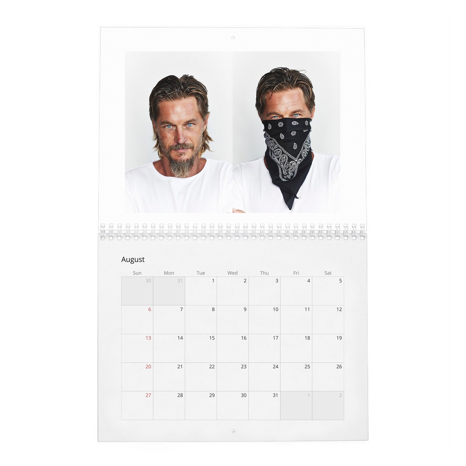 08 Travis Fimmel - Go Back To The Land 2027 Wall Calendar