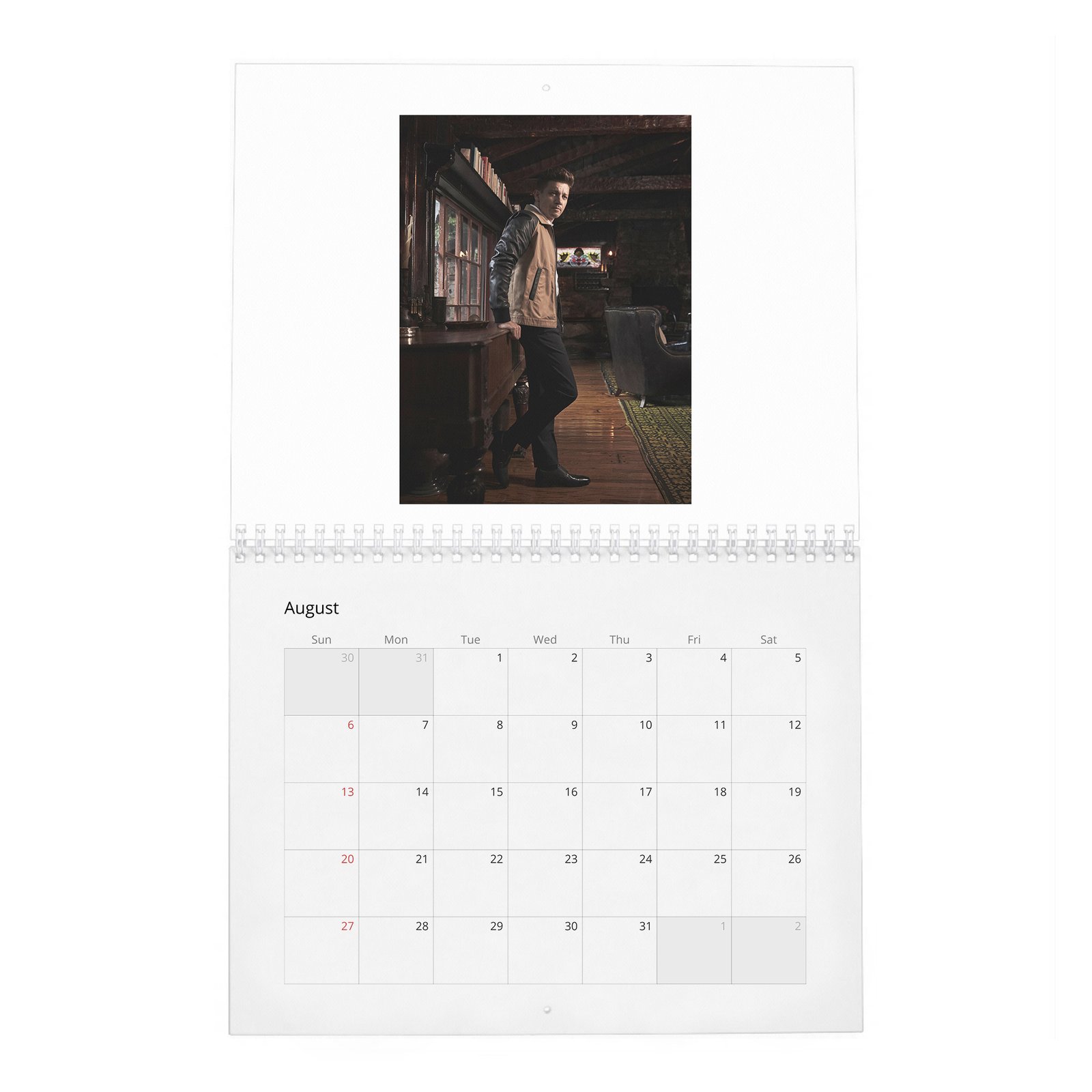 08 Jeremy Renner - On A Man's New Place In The World 2027 Wall Calendar