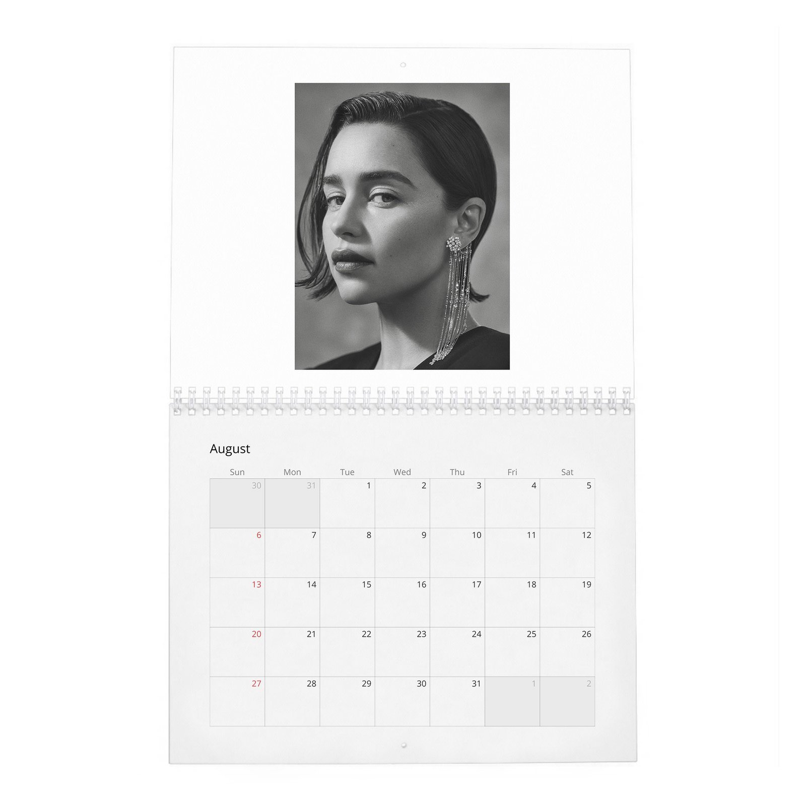 08 (2) Emilia Clarke - Flaunt 2027 Wall Calendar