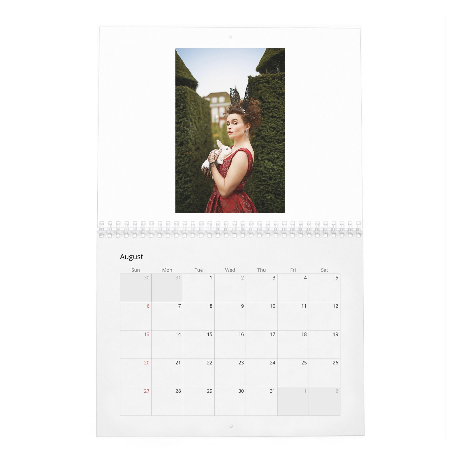 08 Helena Bonham Carter - Queen Of Wonderland 2027 Wall Calendar