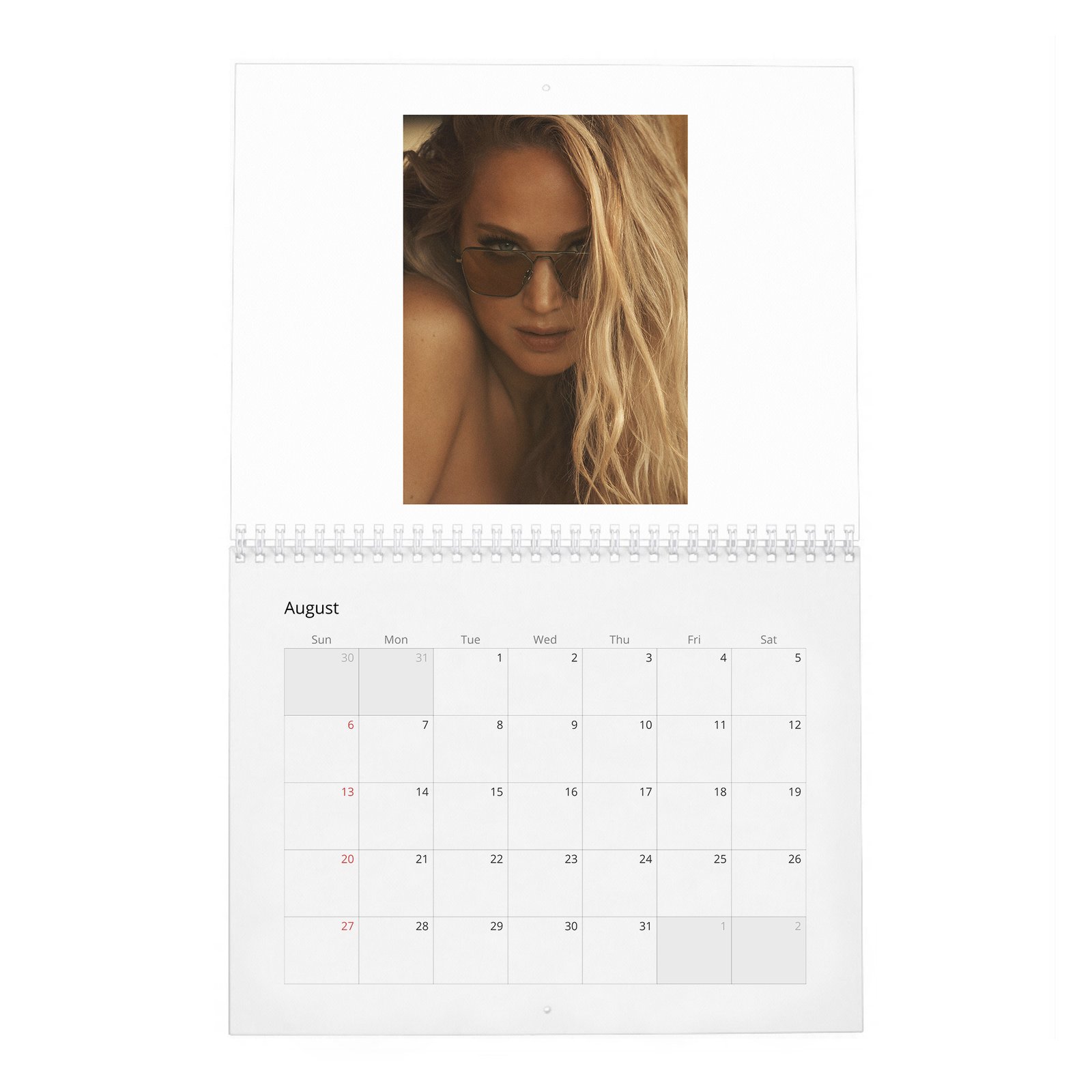 08 Jennifer Lawrence - Does It Her Way 2027 Wall Calendar