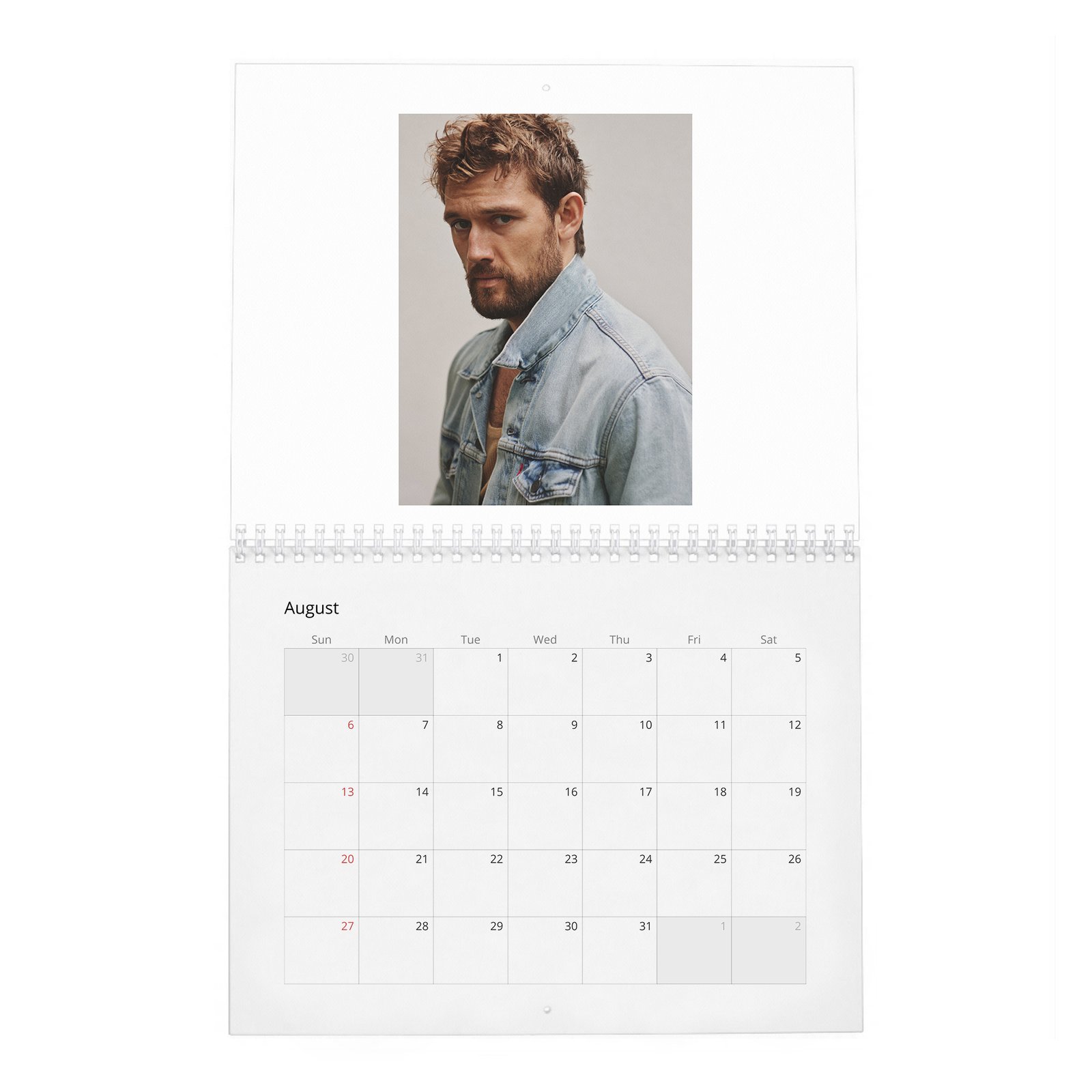 08 Alex Pettyfer - My Way 2027 Wall Calendar