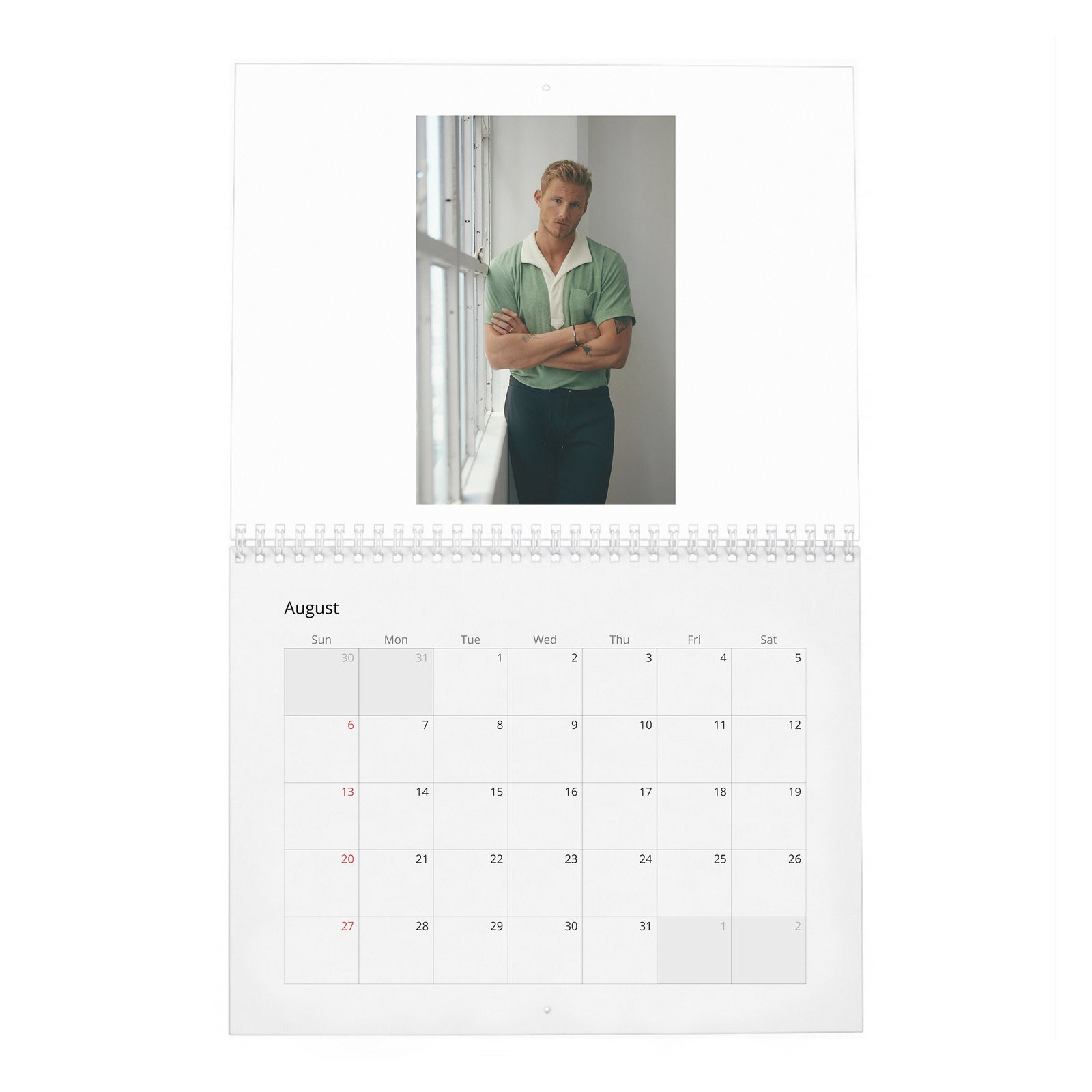 08 Alexander Ludwig - Lucky In Love 2027 Wall Calendar