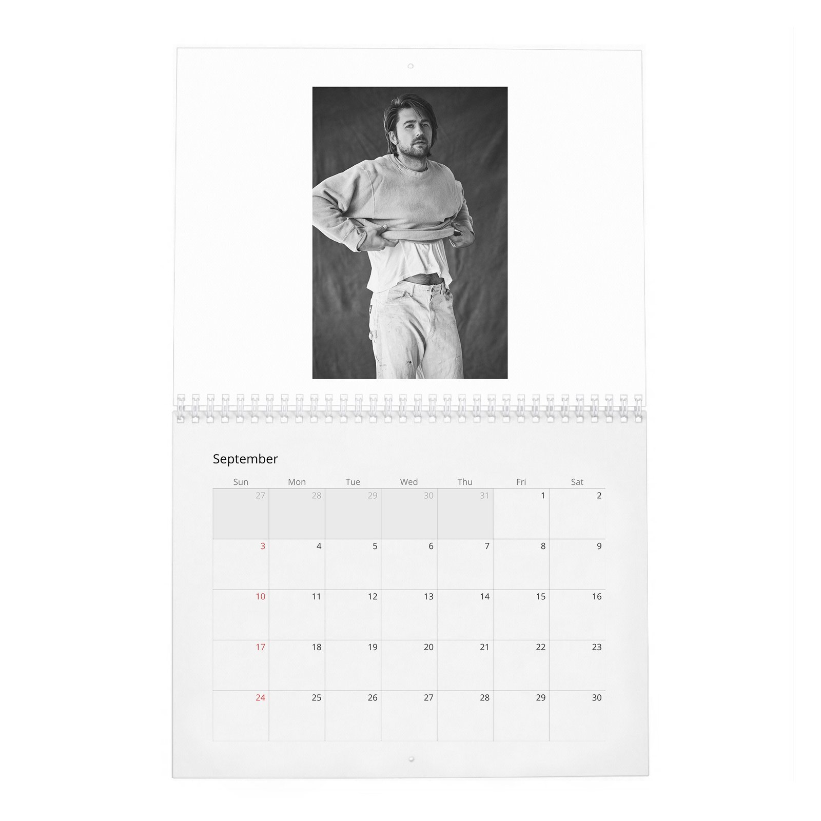 09 Brandon Sklenar - Man About Town 2027 Wall Calendar