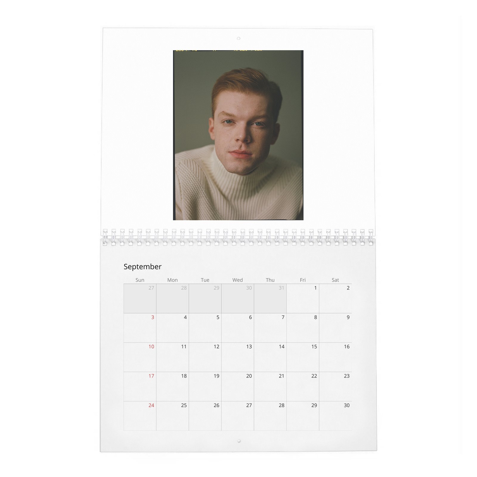09 Cameron Monaghan - Pibe 2027 Wall Calendar