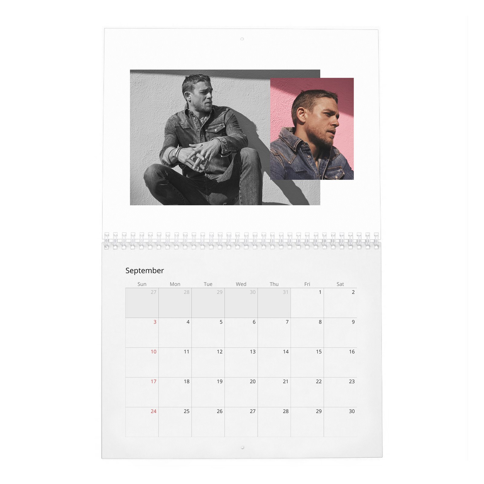 09 Charlie Hunnam - Hunkiest Moments 2027 Wall Calendar