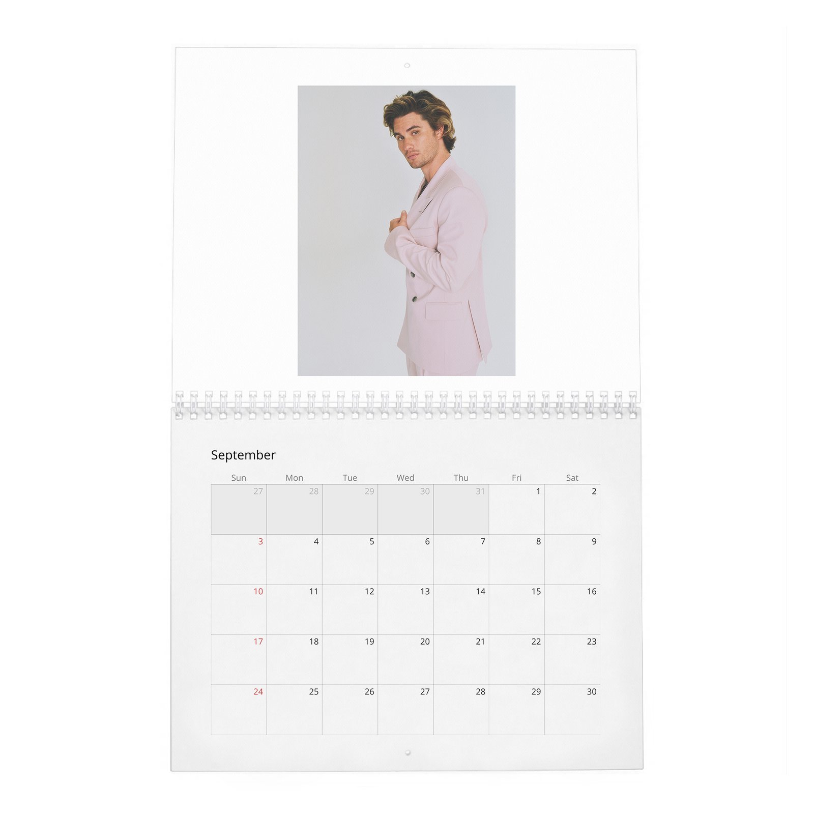Chase Stokes - Living In The Moment 2027 Wall Calendar