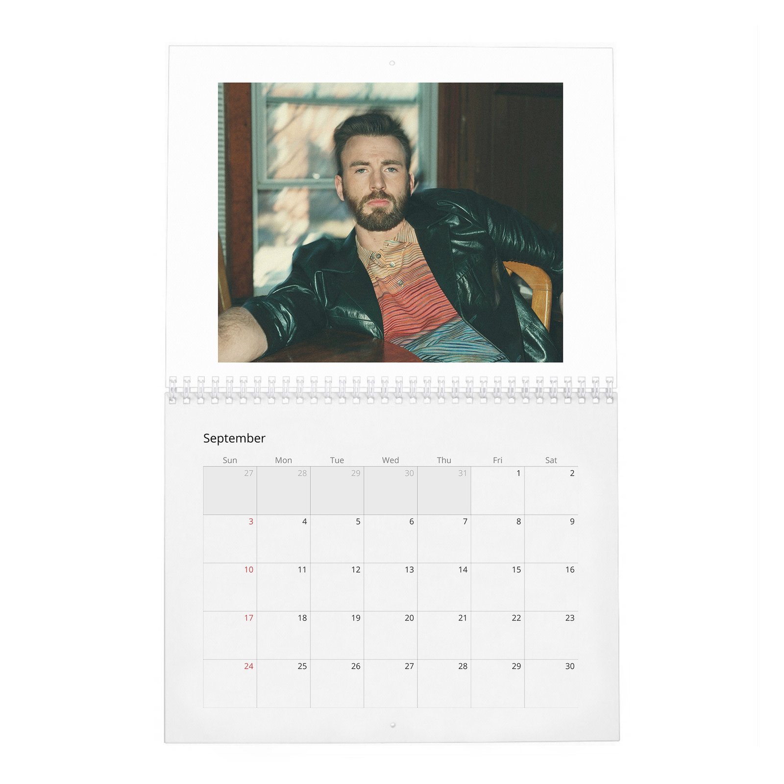 09 Chris Evans - Doesn't Like To Talk About Himself 2027 Wall Calendar