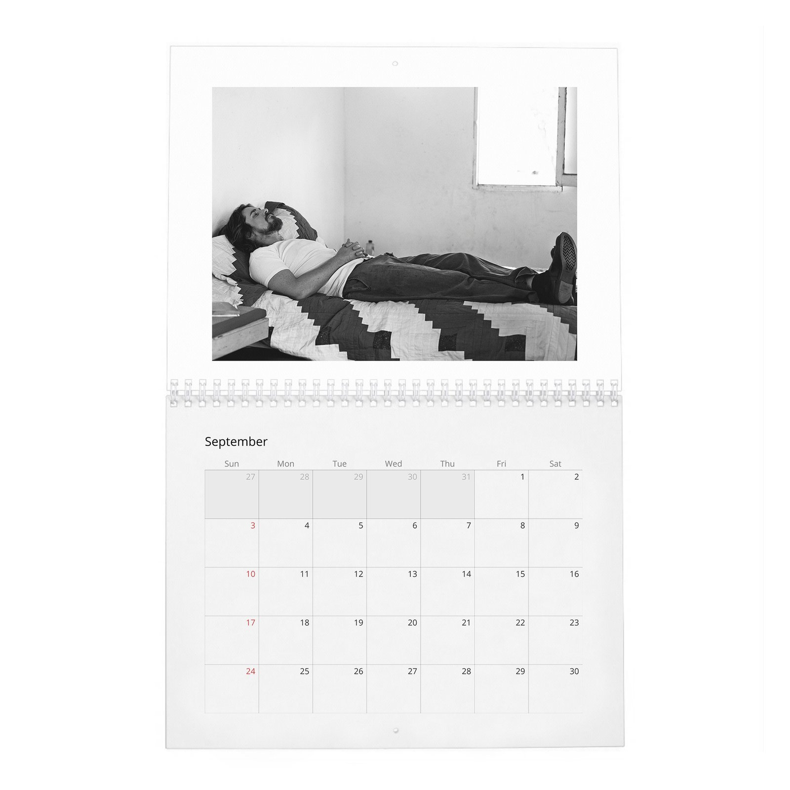 09 Christian Bale - Up Close With 2027 Wall Calendar