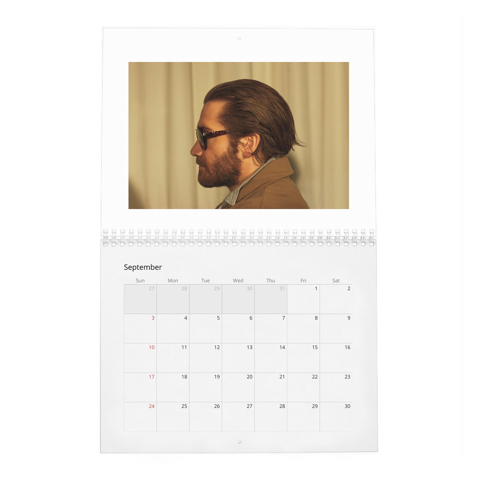 09 Jake Gyllenhaal - Man Of The World 2027 Wall Calendar