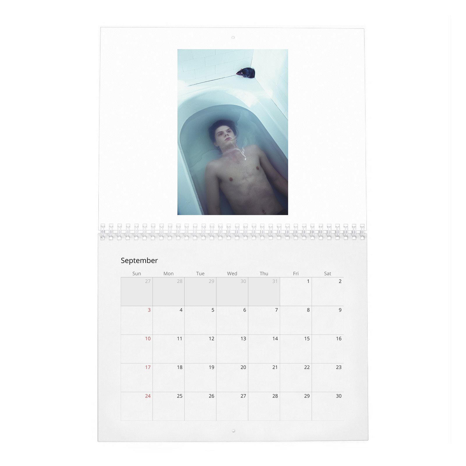 09 Evan Peters - Flaunt 2027 Wall Calendar