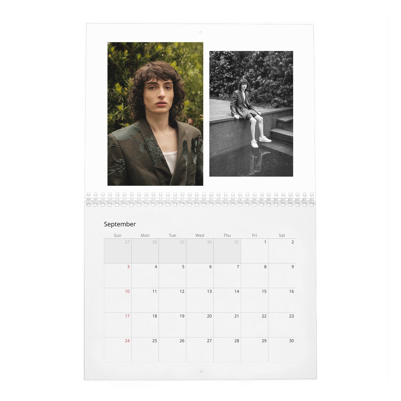 09 Finn Wolfhard - Stranger Teen 2027 Wall Calendar