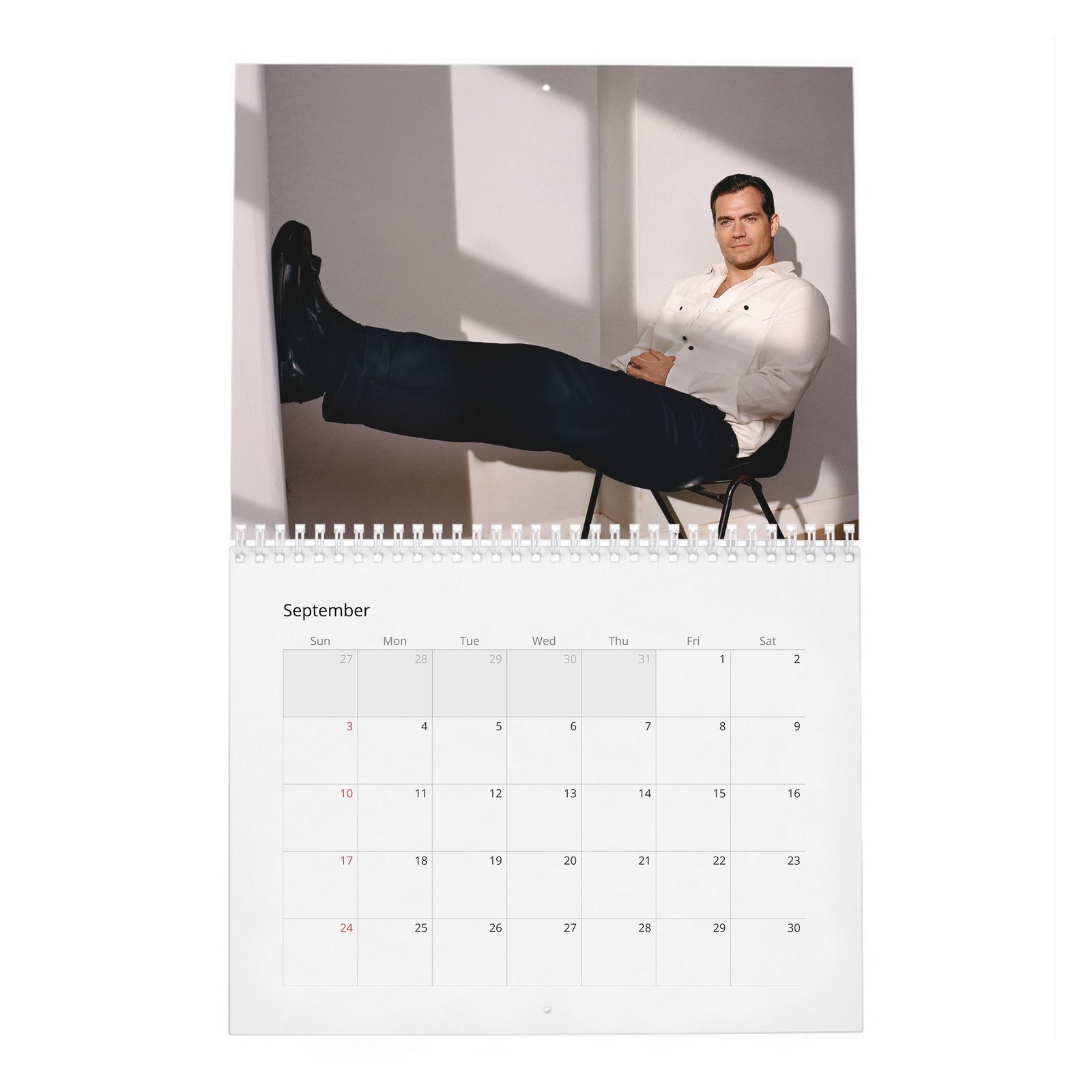 09 Henry Cavill - The Real Power Player 2027 Wall Calendar