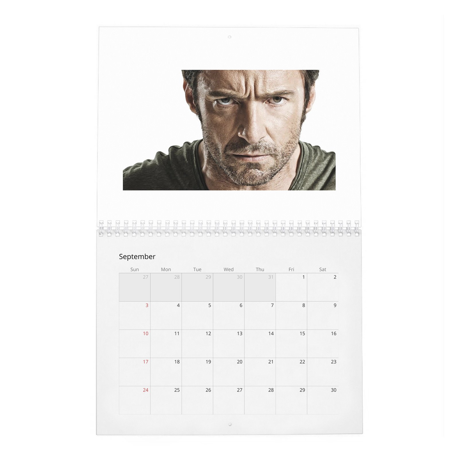 09 Hugh Jackman - There Is A Beast Inside 2027 Wall Calendar