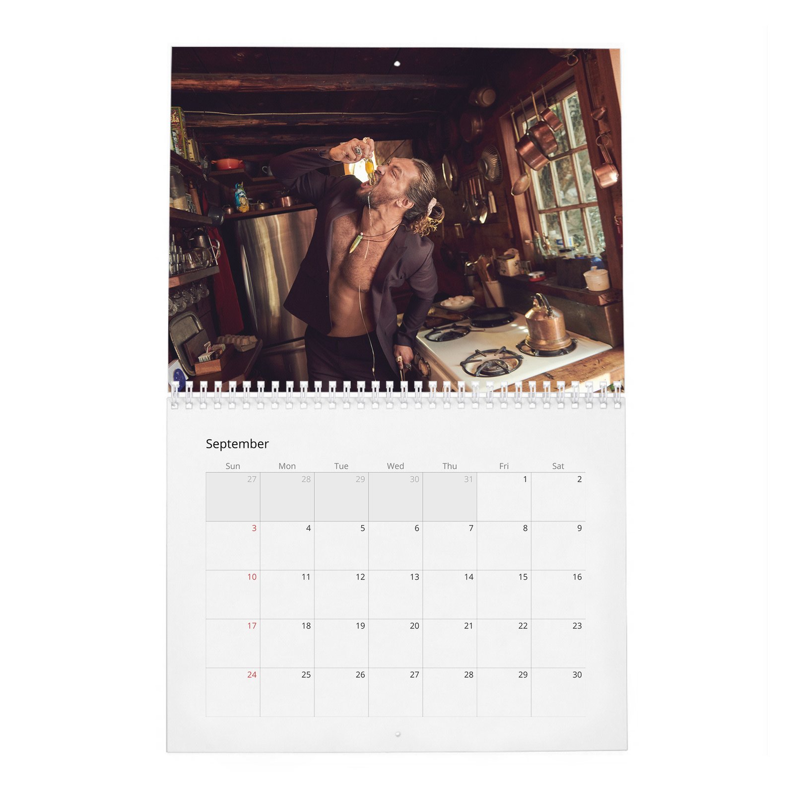 09 Jason Momoa - King Of The Wild Things 2027 Wall Calendar