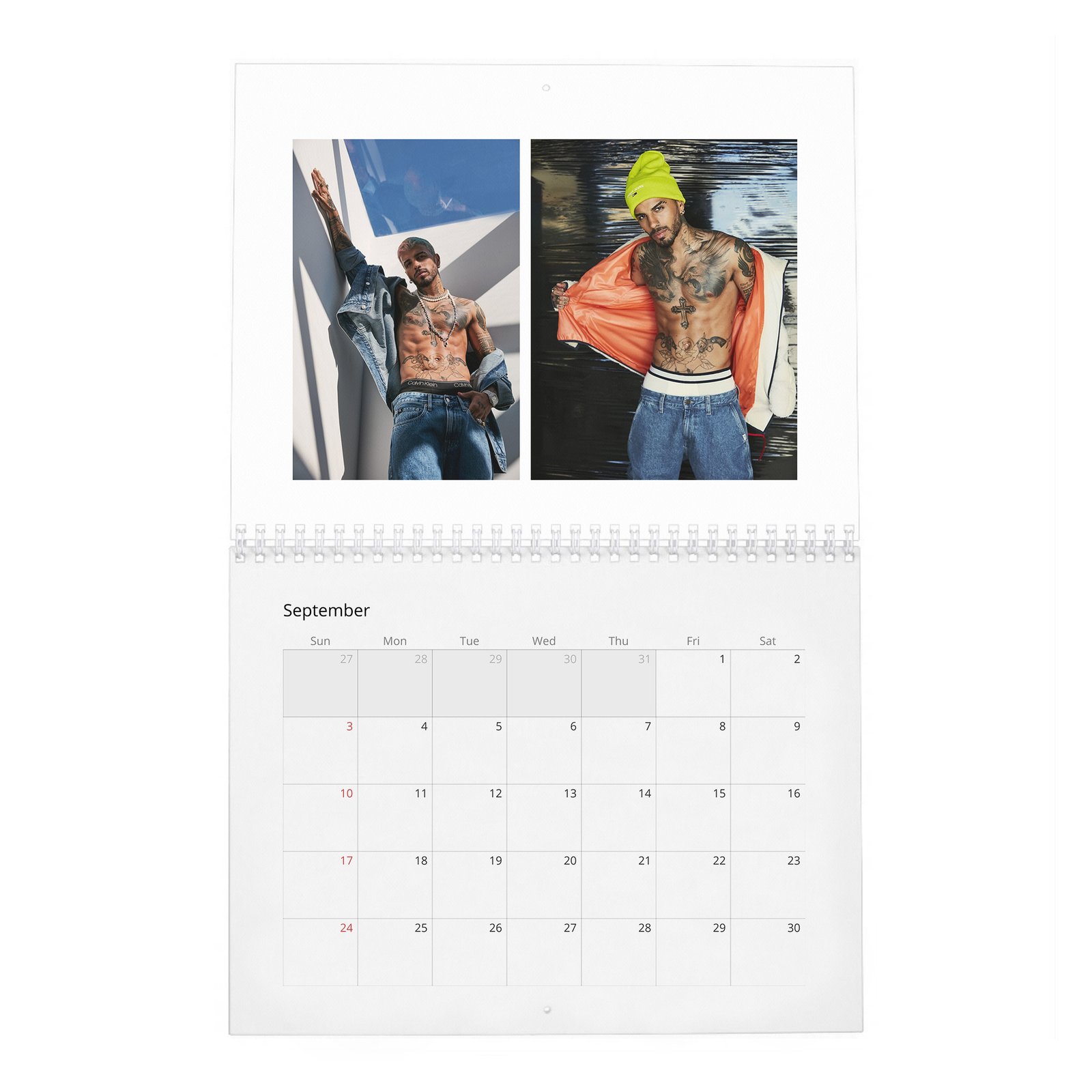 09 Rauw Alejandro - Urban Latino Man 2027 Wall Calendar