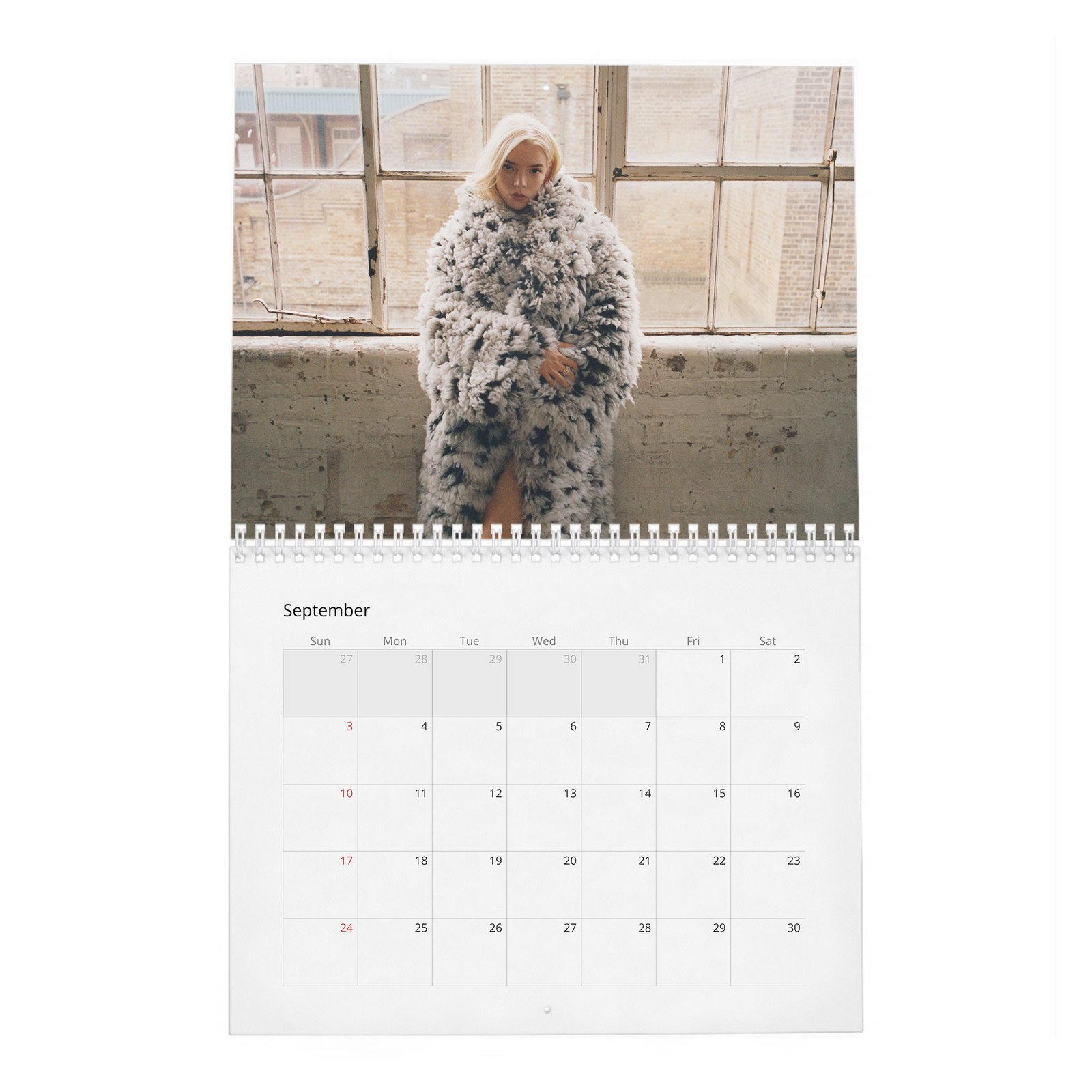 Anya Taylor-Joy - Summer Of Love 2027 Wall Calendar