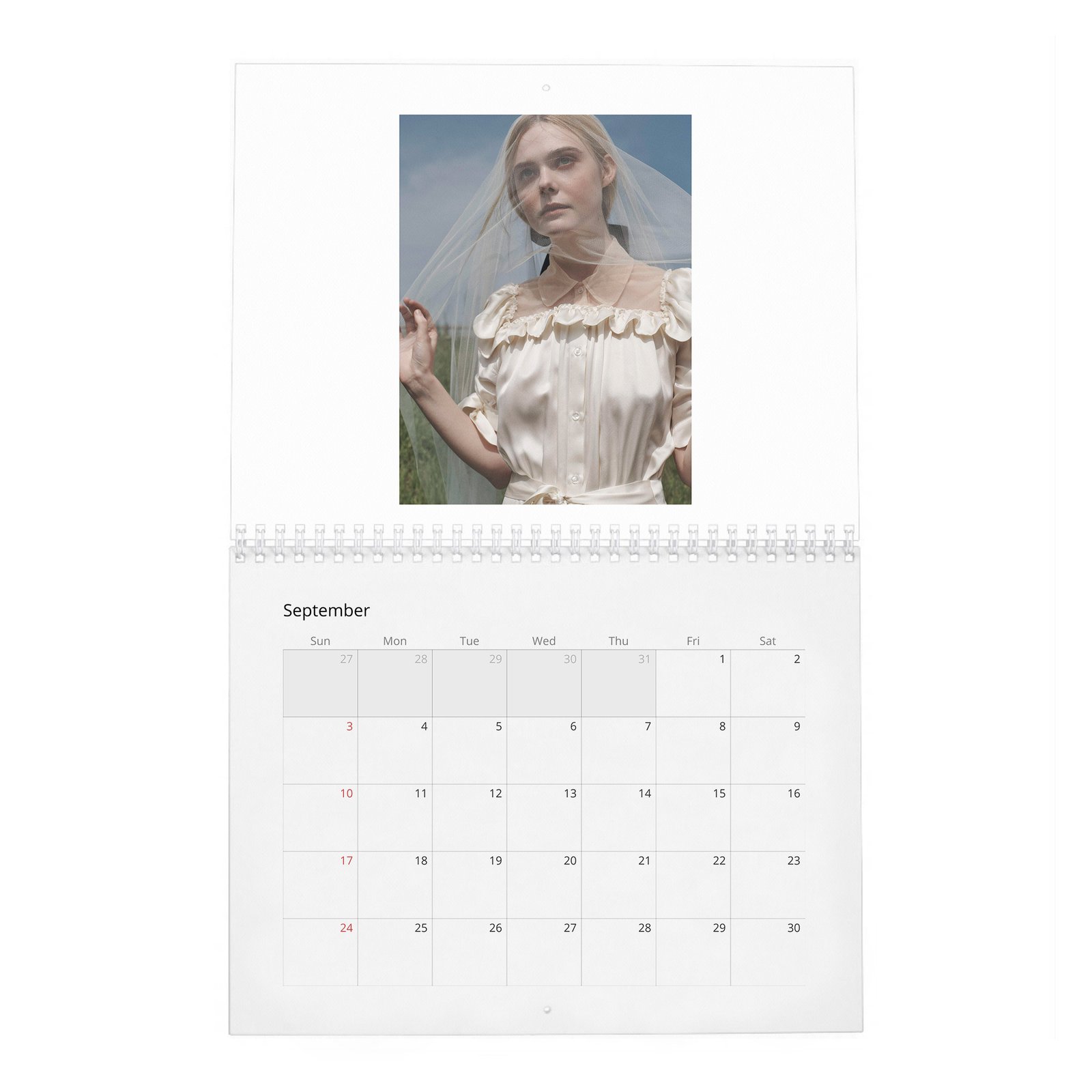 Elle Fanning - Heavenly Creature 2027 Wall Calendar