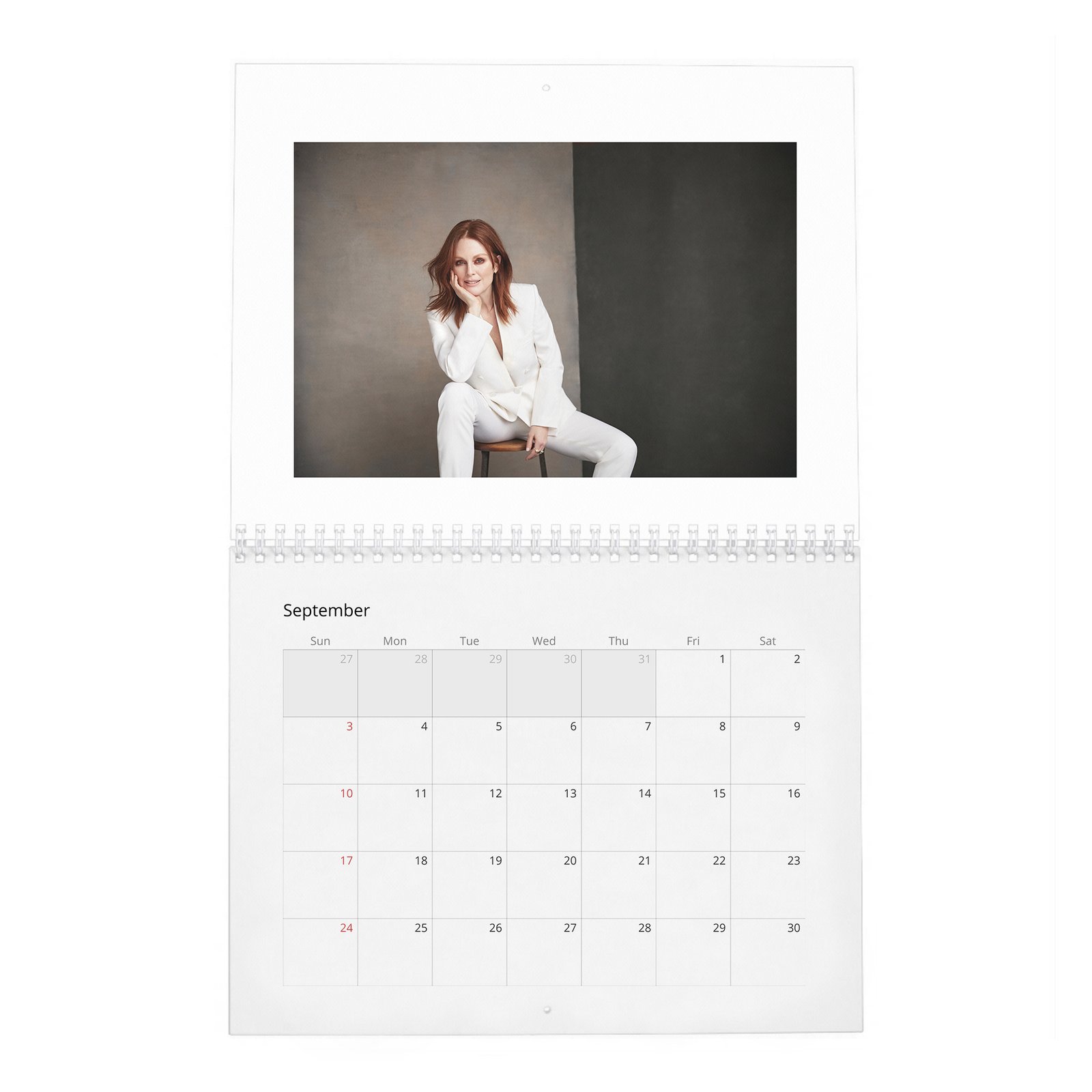 09 Julianne Moore - A Singular Woman 2027 Wall Calendar