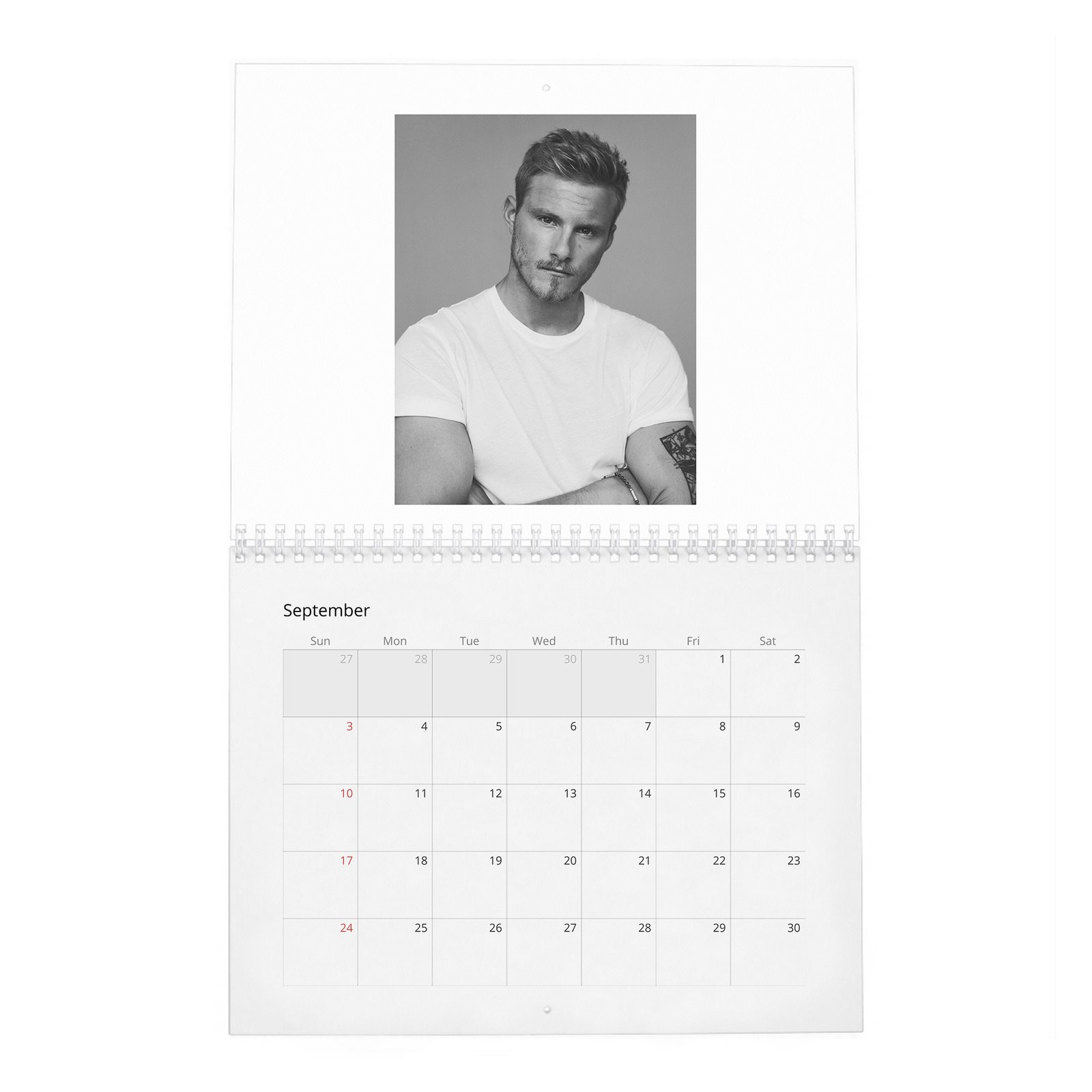 09 Alexander Ludwig - Lucky In Love 2027 Wall Calendar