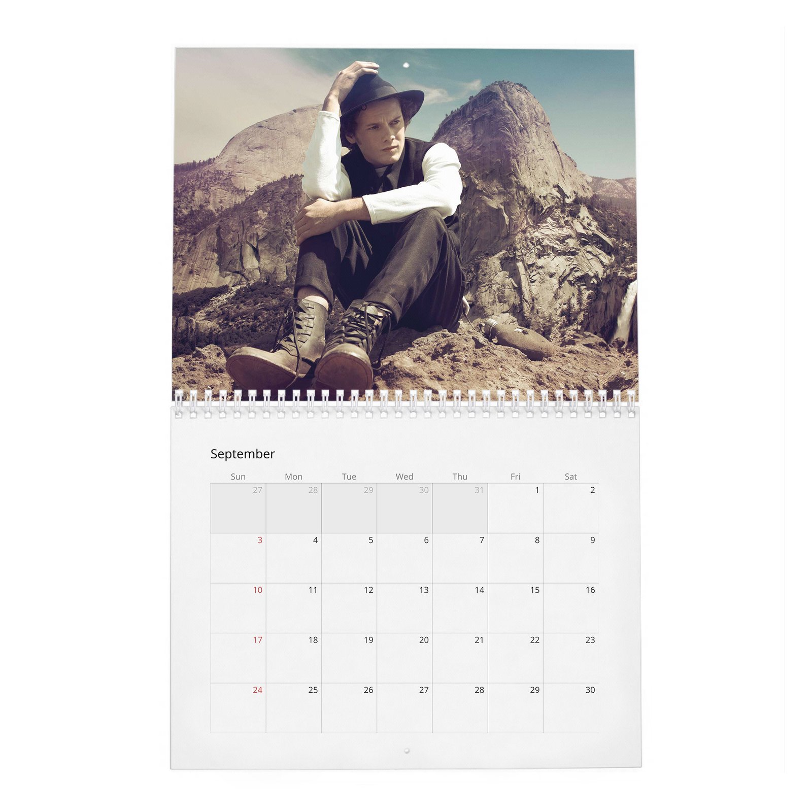 09 Anton Yelchin - Flaunt 2027 Wall Calendar