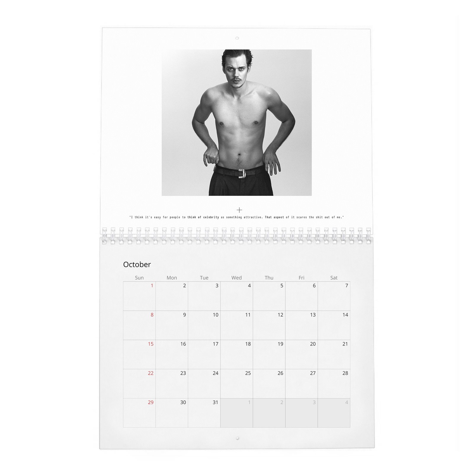Bill Skarsgard - Hollywood’s Current “It” Boy 2027 Wall Calendar