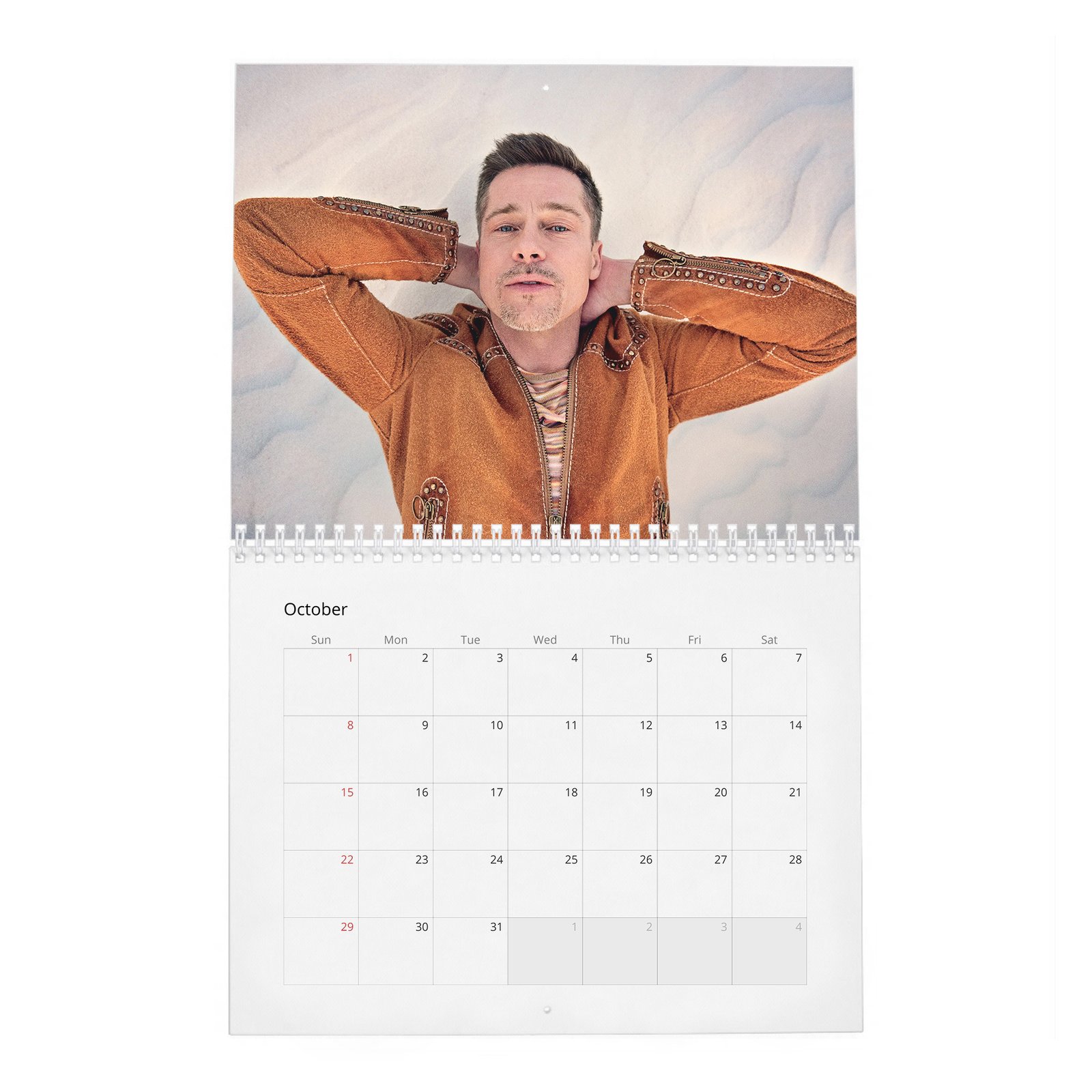 10 Brad Pitt - Becoming A Better Man 2027 Wall Calendar