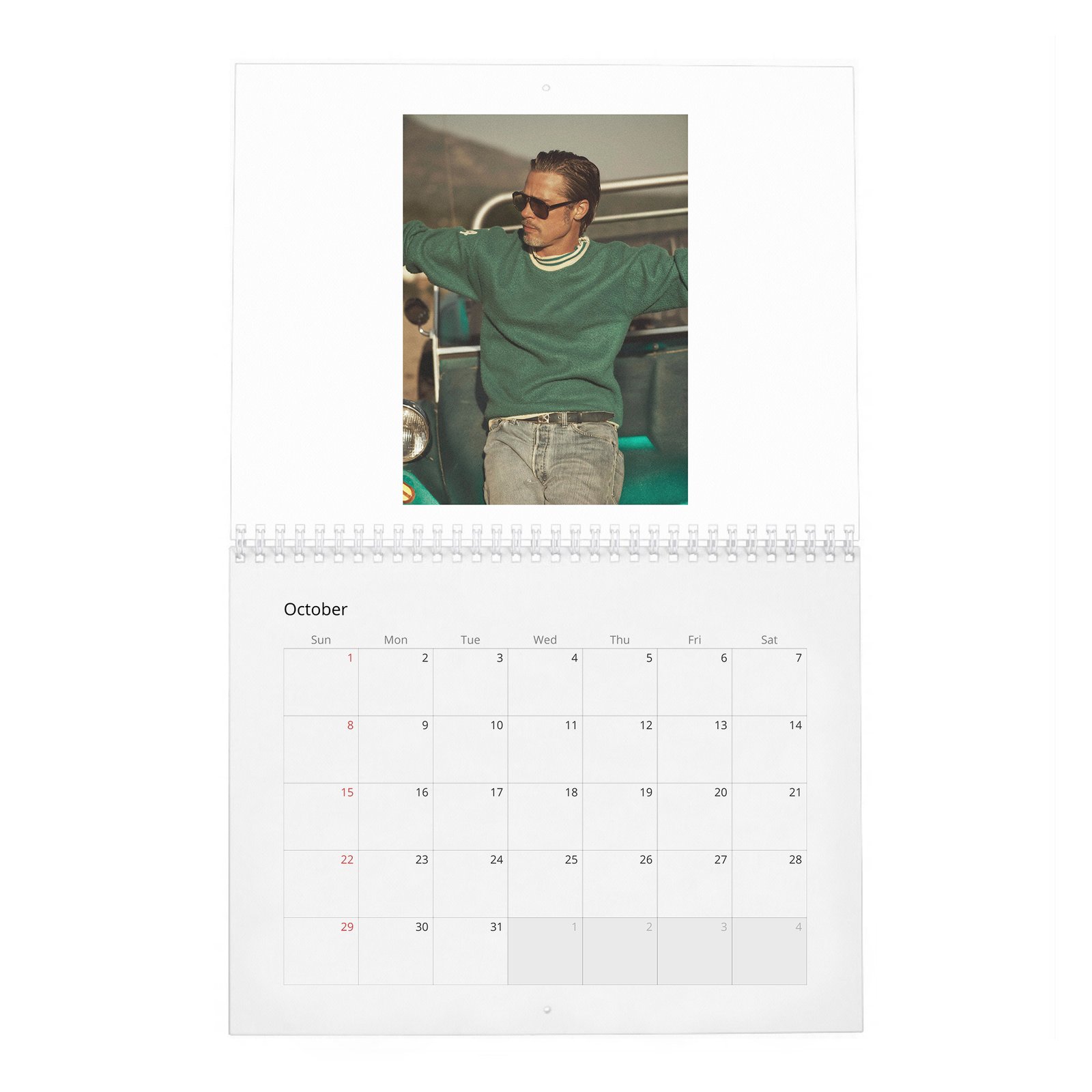 10 Brad Pitt - The Eternal Cool 2027 Wall Calendar