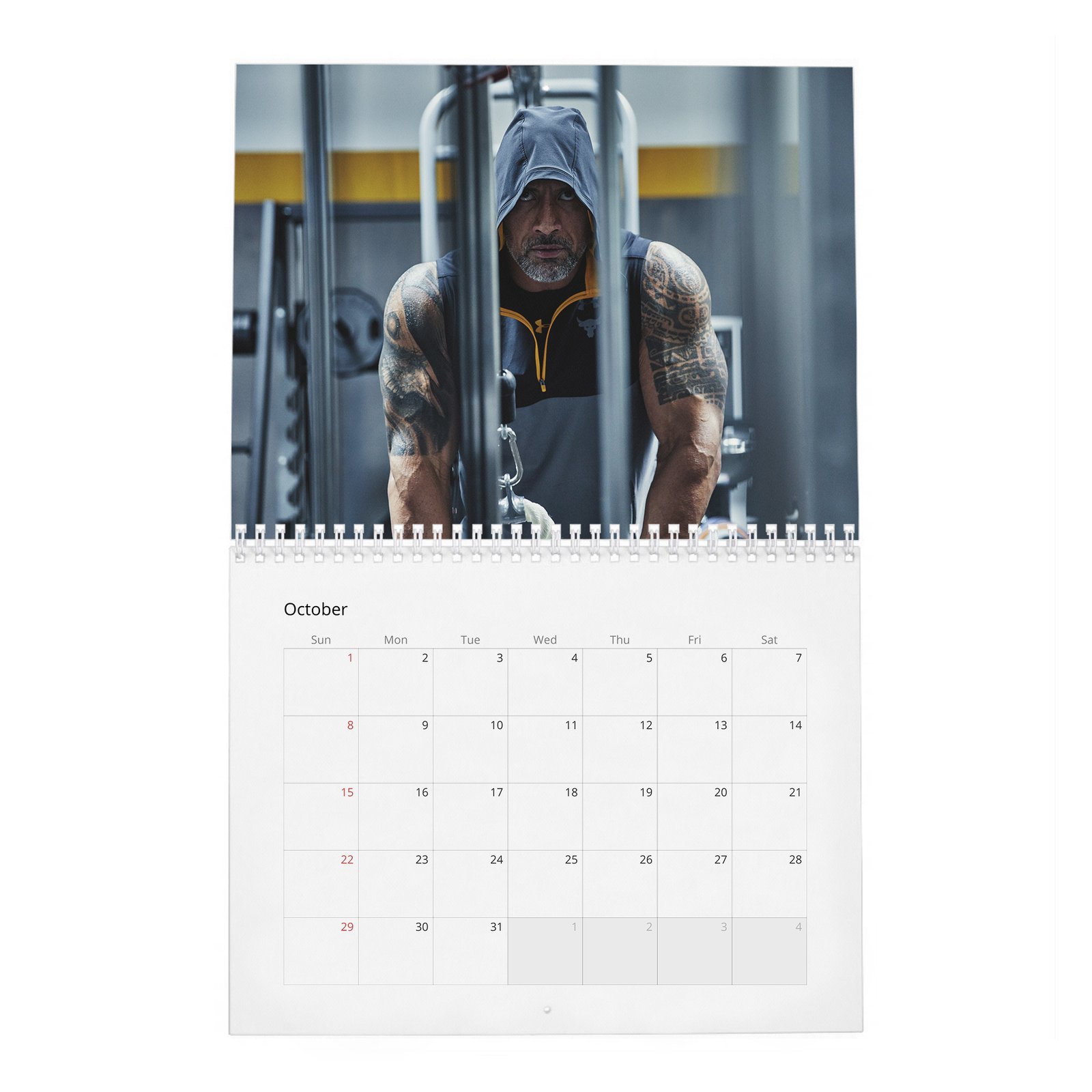 10 Dwayne Johnson - Under Armor 2027 Wall Calendar