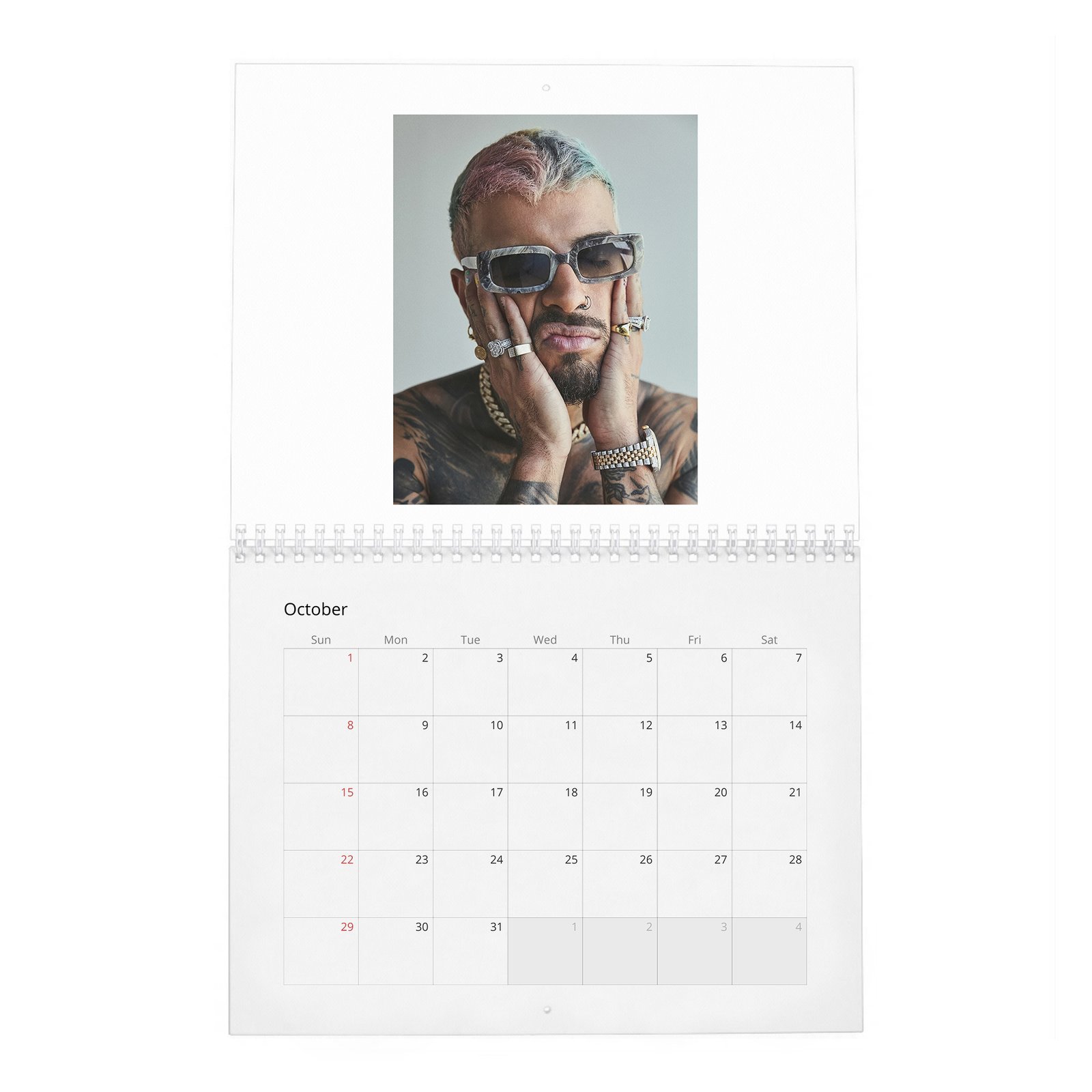 10 Rauw Alejandro - Urban Latino Man 2027 Wall Calendar