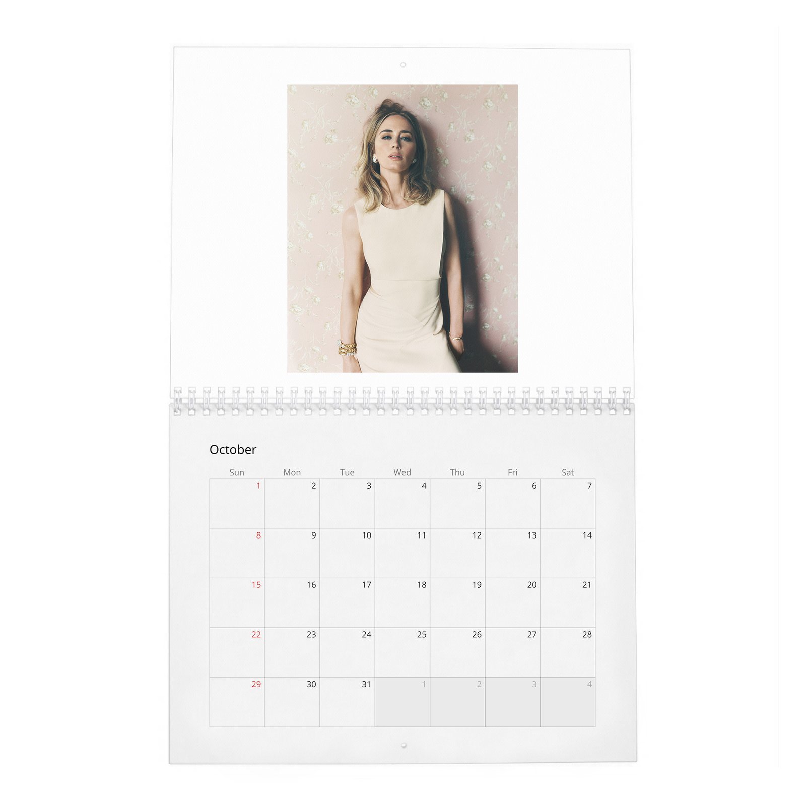10 Emily Blunt - In Full Bloom 2027 Wall Calendar
