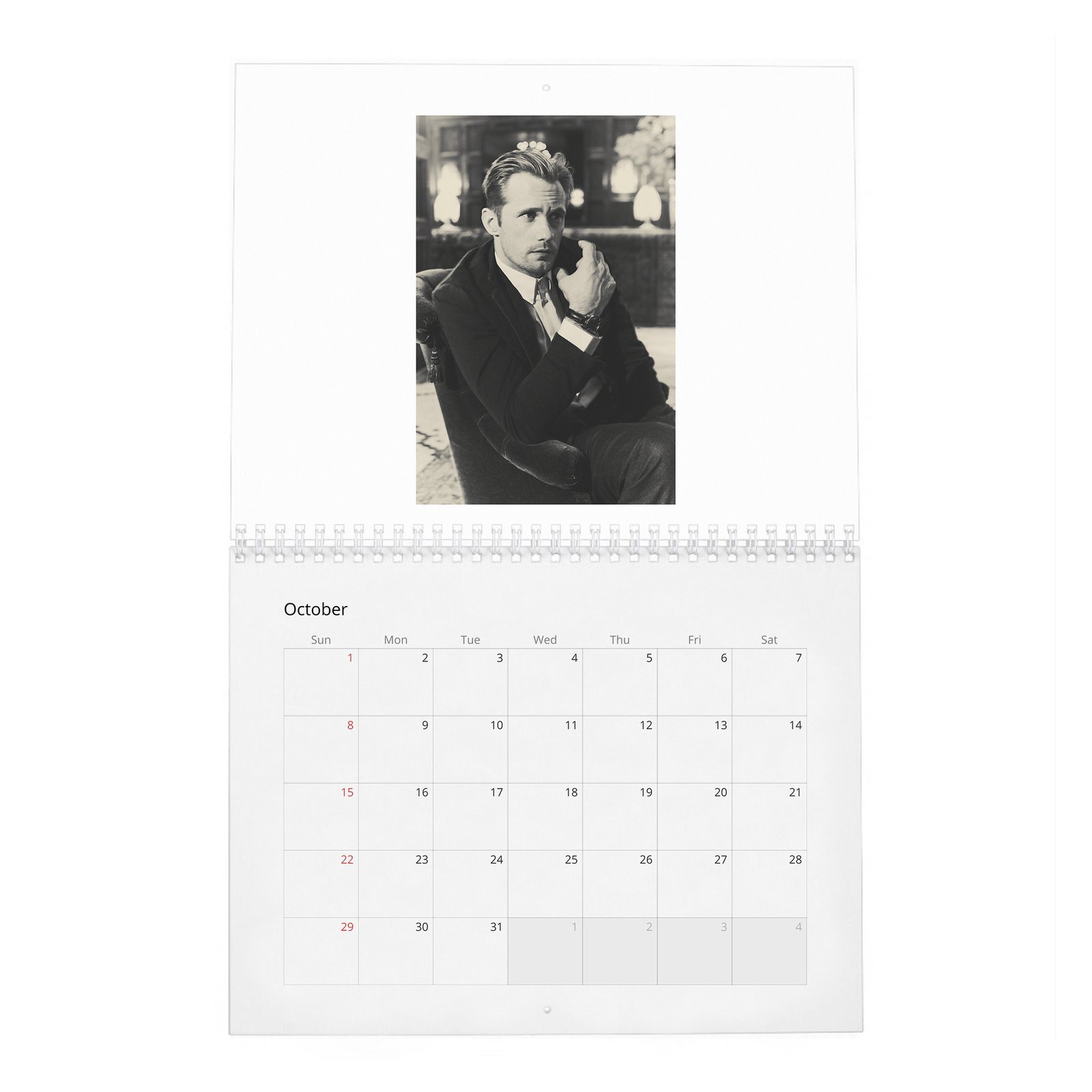 Alexander Skarsgard - Top Swede 2027 Wall Calendar
