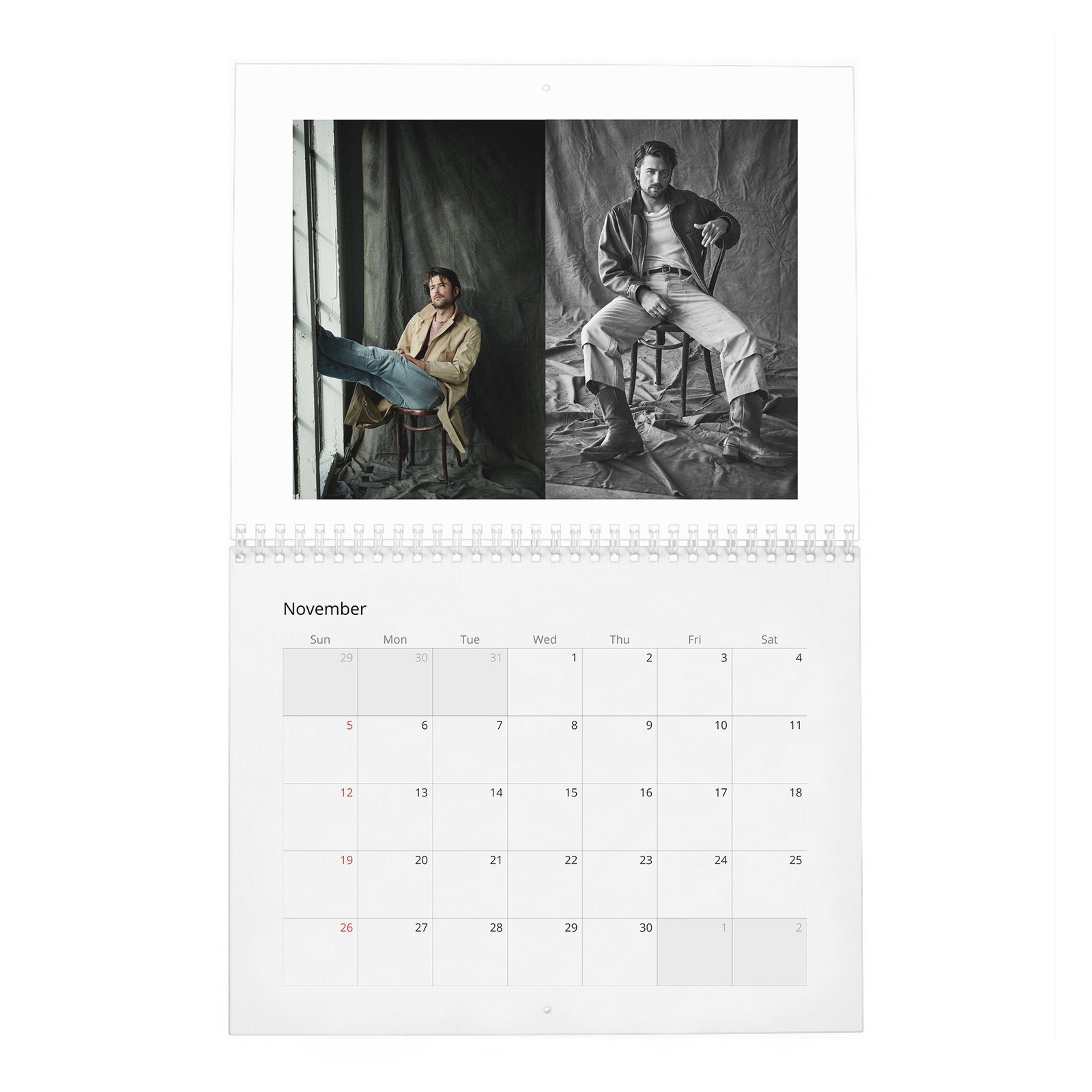 11 Brandon Sklenar - Man About Town 2027 Wall Calendar