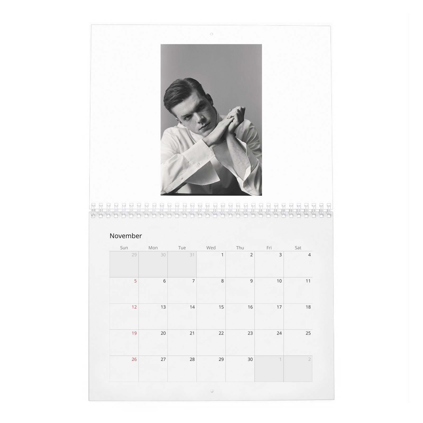 11 Cameron Monaghan - Pibe 2027 Wall Calendar
