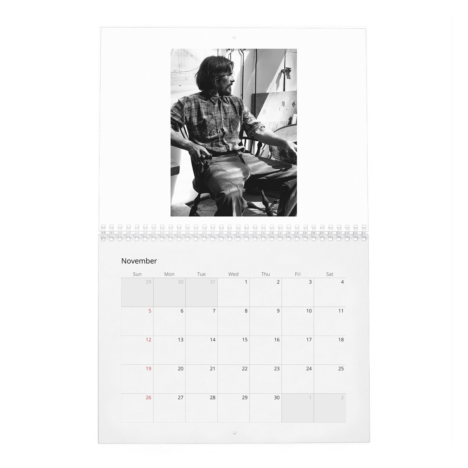 11 Christian Bale - Up Close With 2027 Wall Calendar