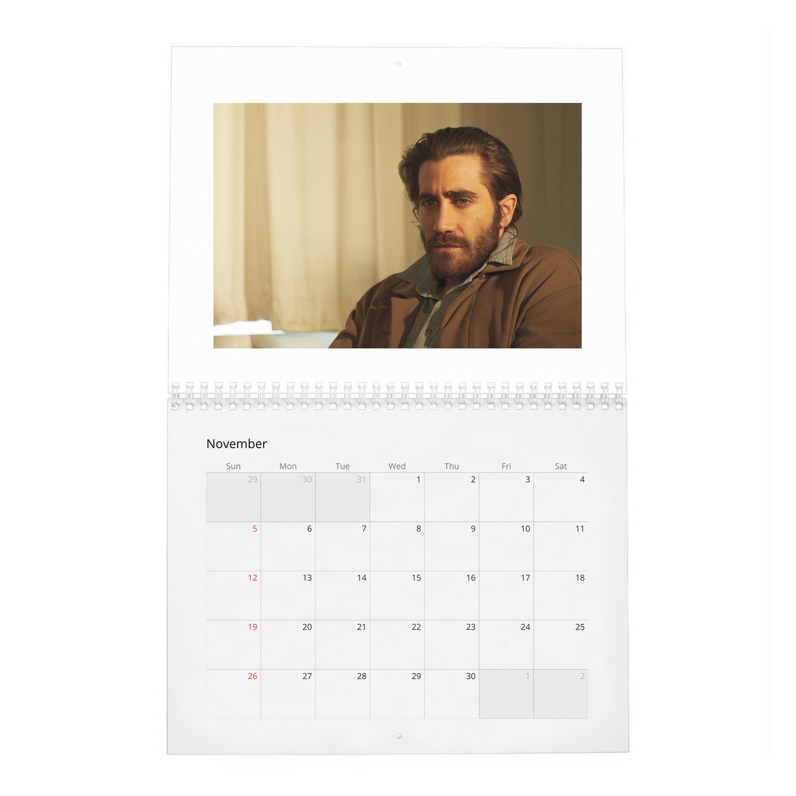 11 Jake Gyllenhaal - Man Of The World 2027 Wall Calendar