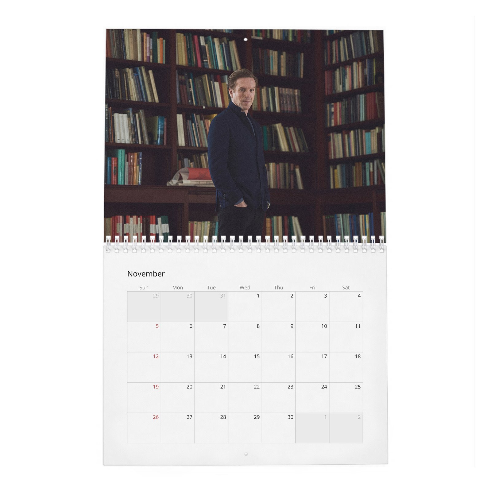 11 Damian Lewis - The King Of The Box Set 2027 Wall Calendar