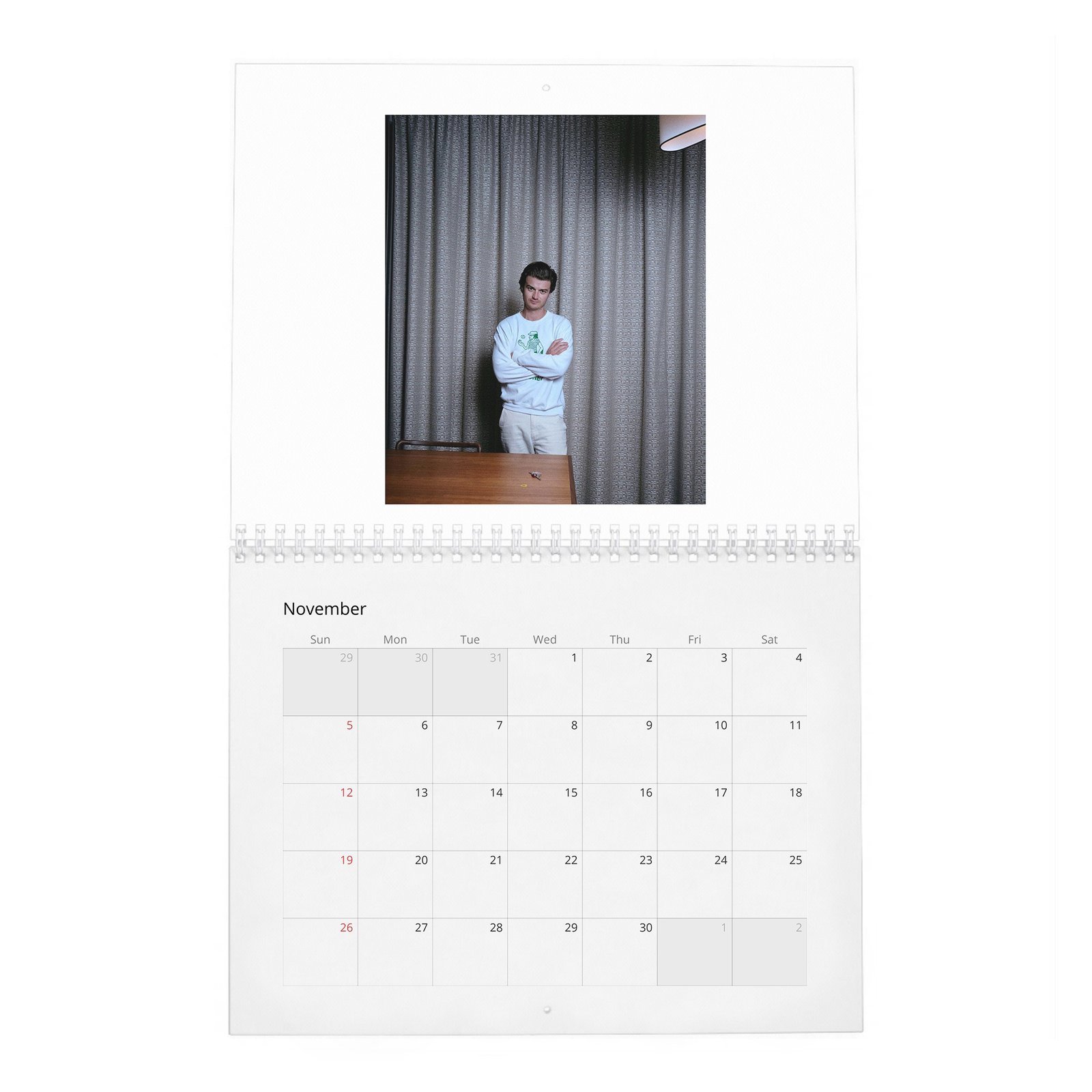 11 Joe Keery - Turning Expectations 2027 Wall Calendar