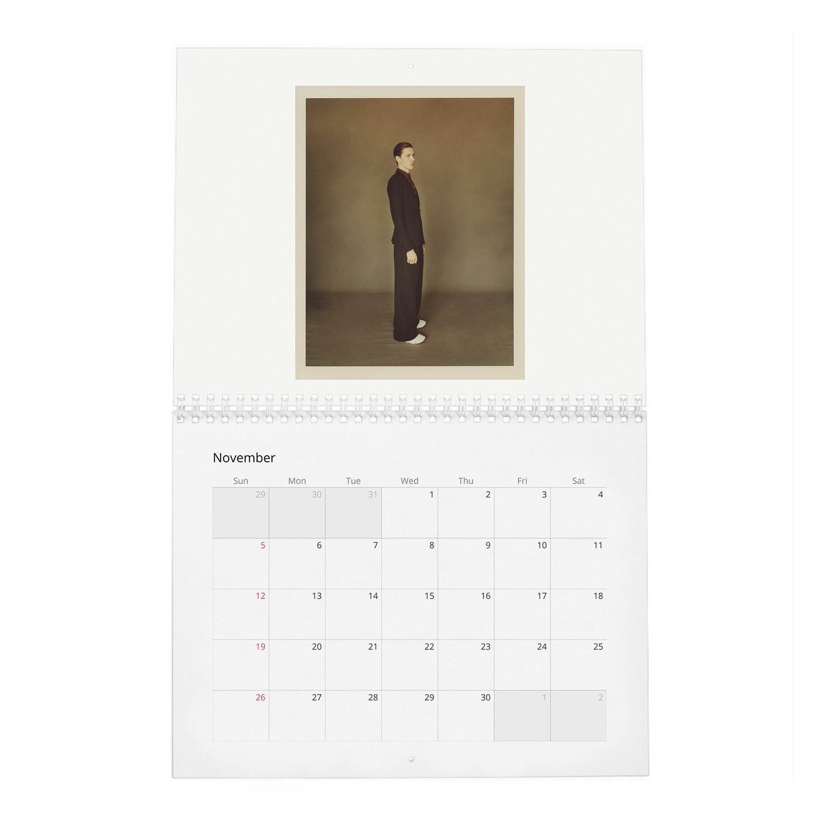 11 Harris Dickinson - Playing With Light 2027 Wall Calendar