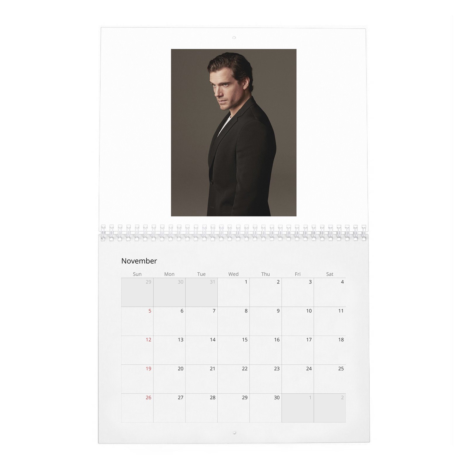 11 Henry Cavill - Almost Perfect 2027 Wall Calendar