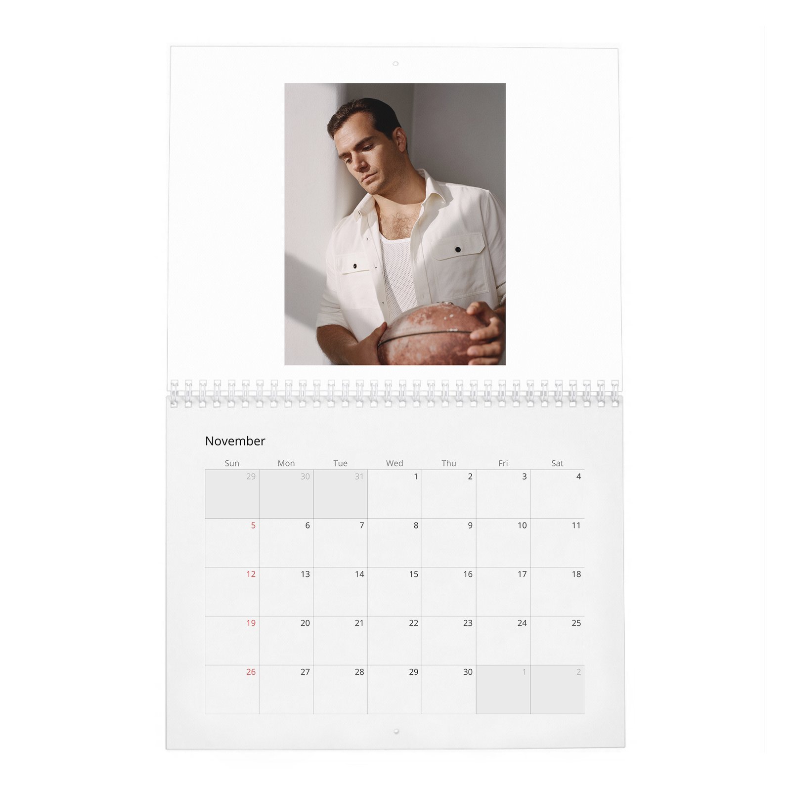 11 Henry Cavill - The Real Power Player 2027 Wall Calendar