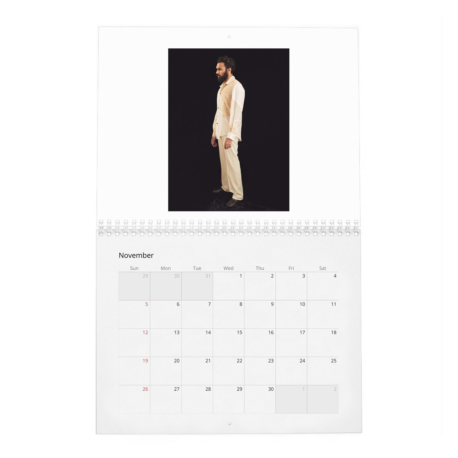 11 Himesh Patel - Content 2027 Wall Calendar