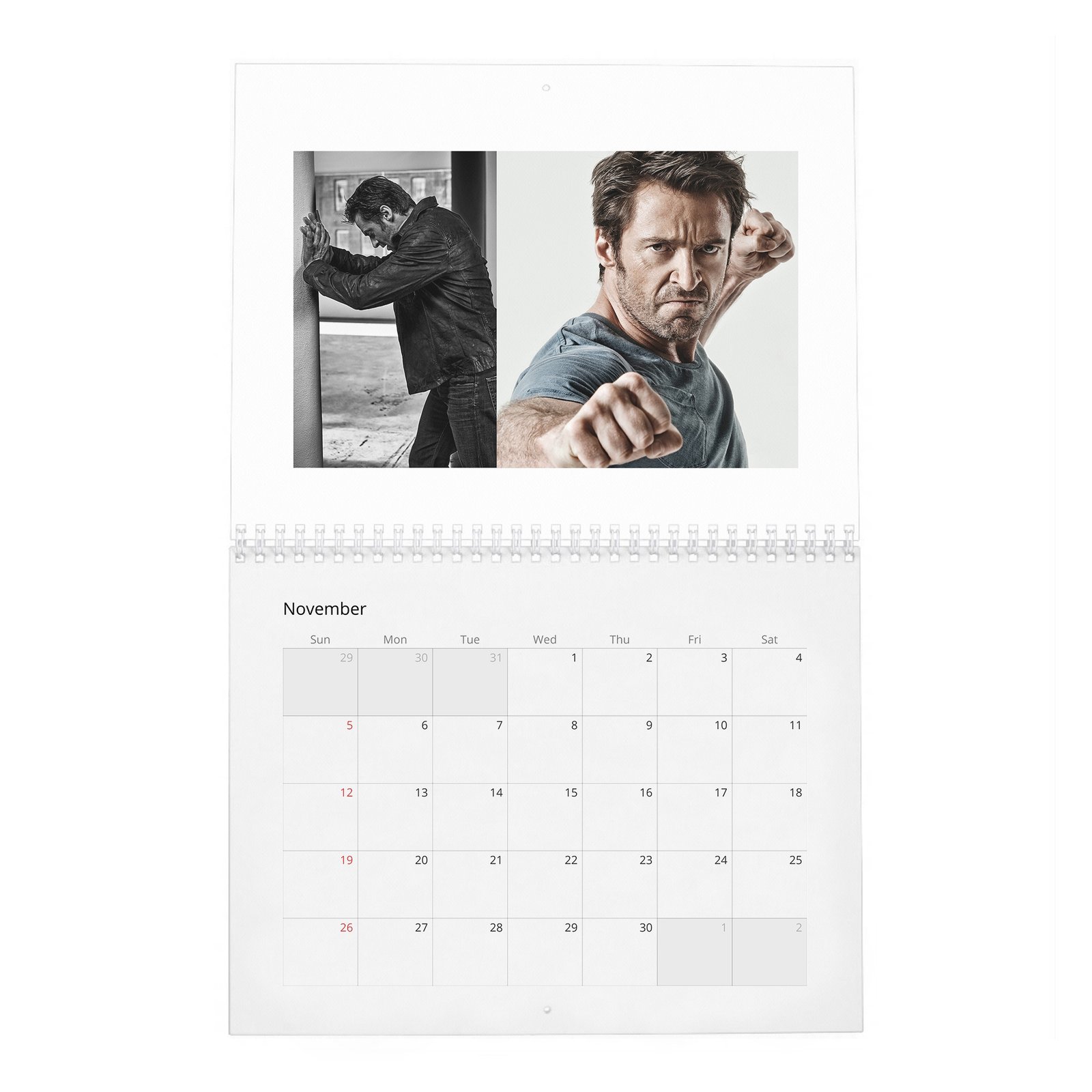 11 Hugh Jackman - There Is A Beast Inside 2027 Wall Calendar