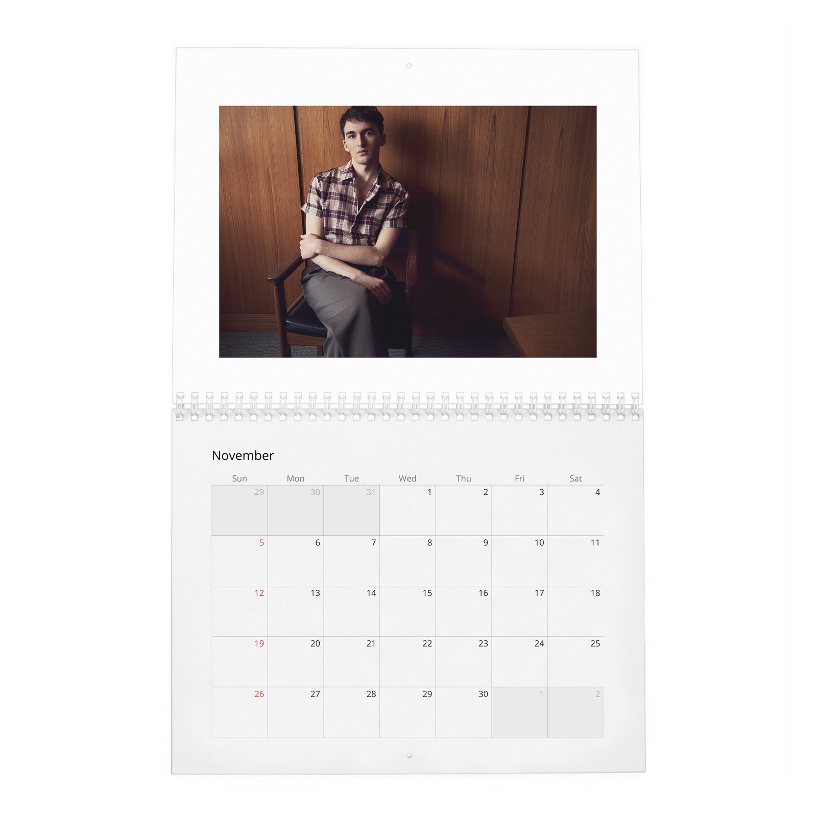 11 Isaac Hempstead Wright - Zoo 2027 Wall Calendar