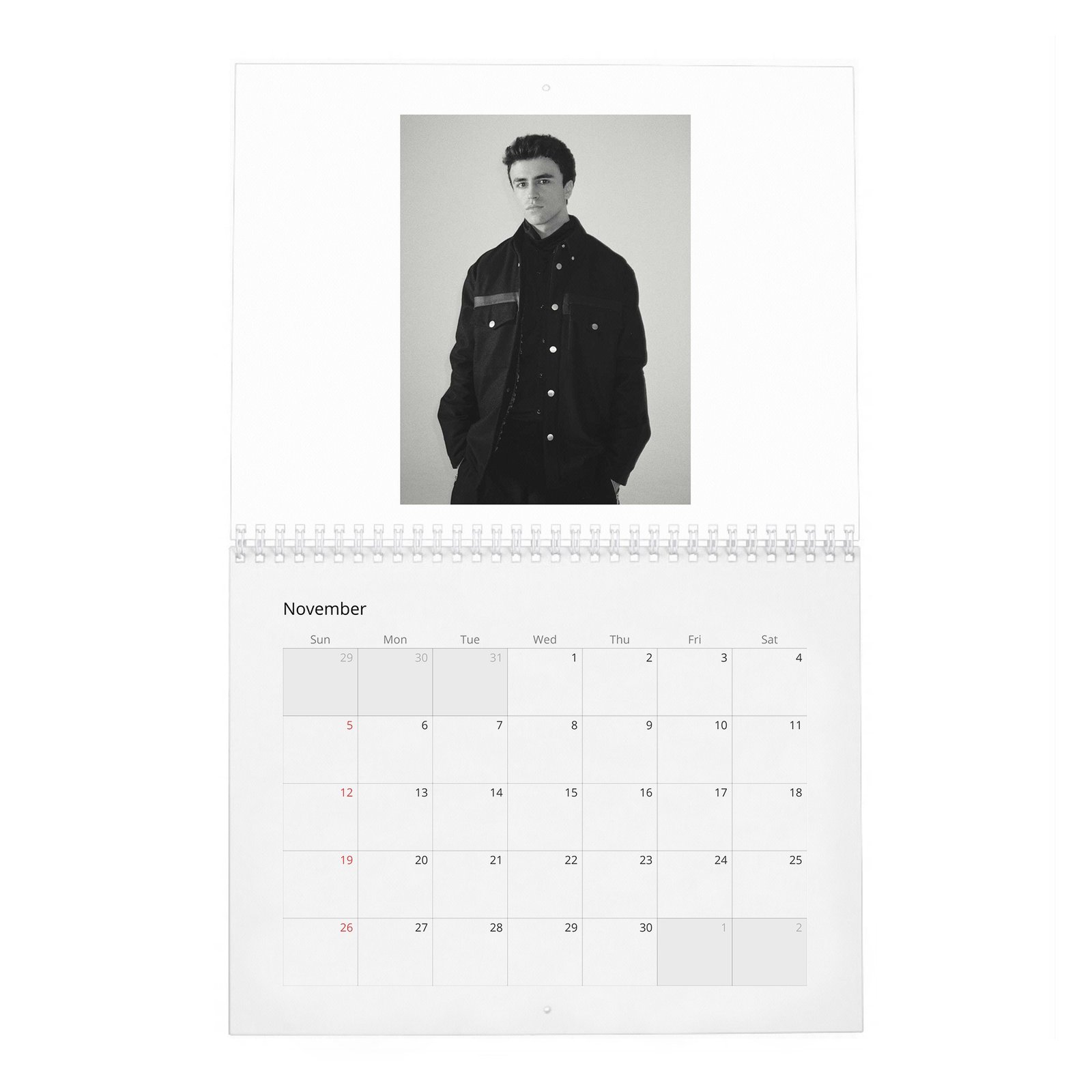 Itzan Escamilla - The Cold And Impenetrable Face 2027 Wall Calendar