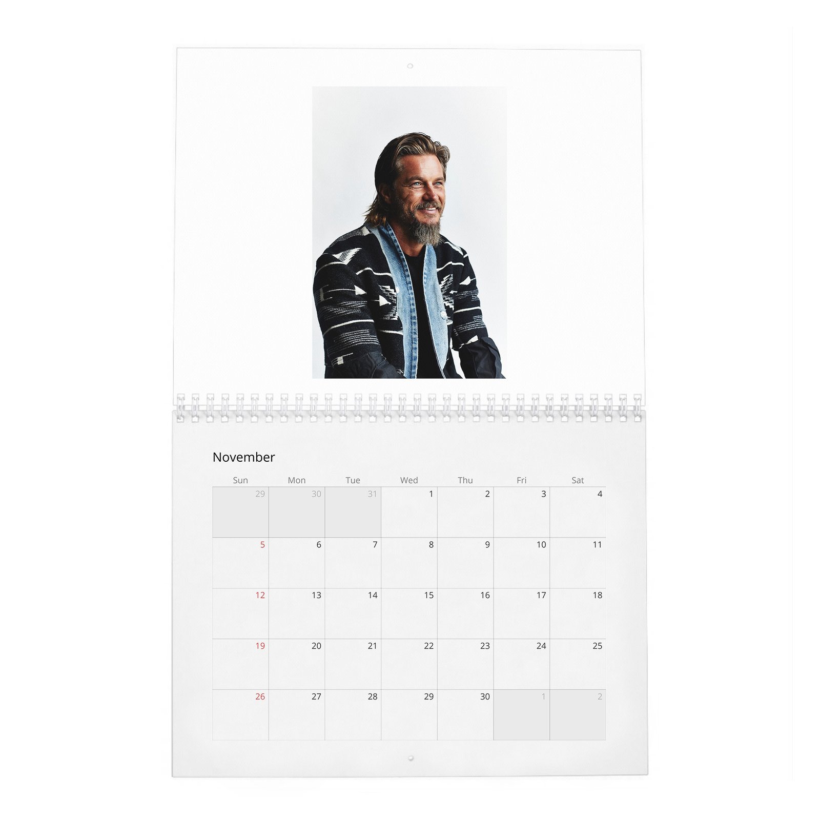 11 Travis Fimmel - Go Back To The Land 2027 Wall Calendar
